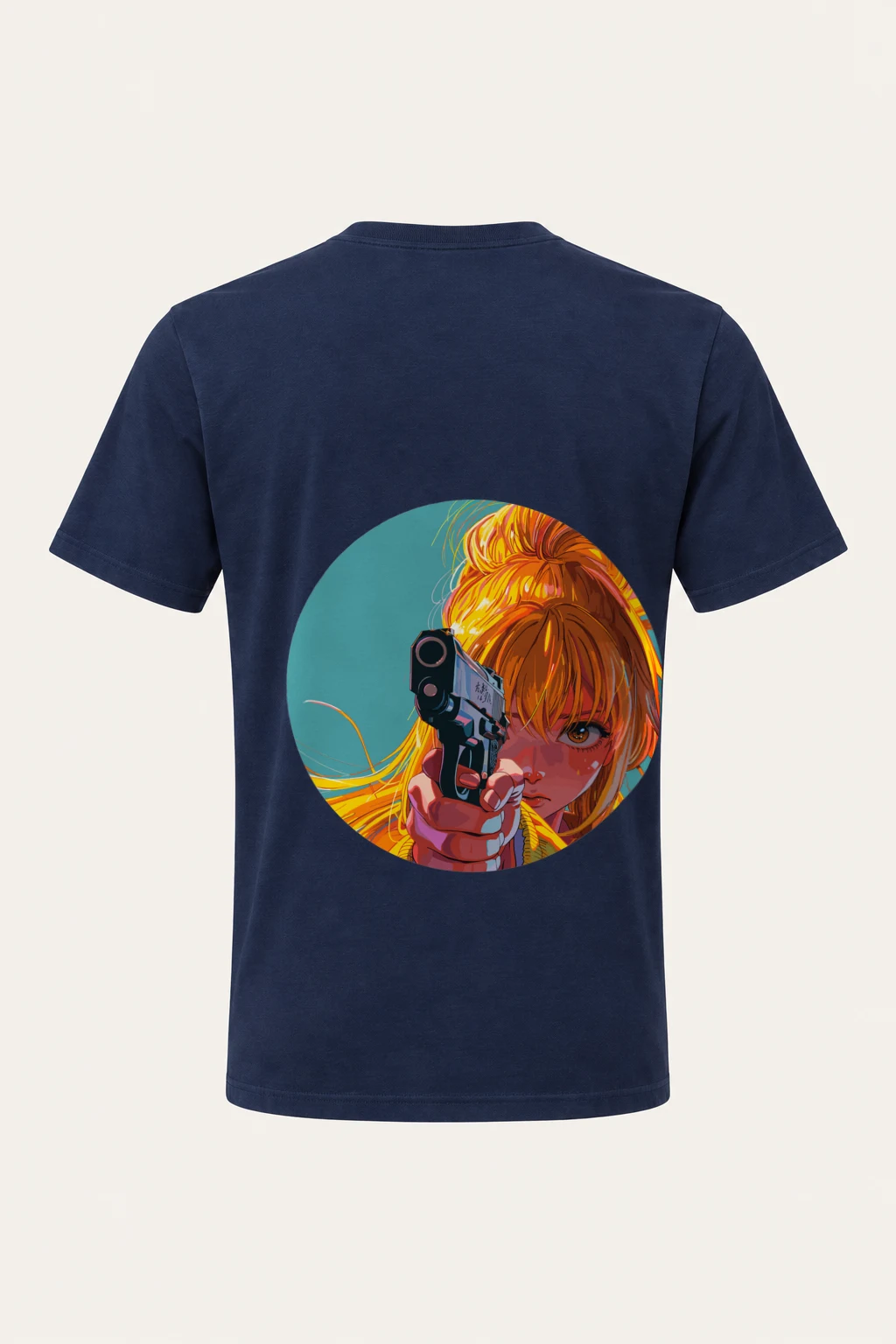 "Orange Aim" Heavyweight Unisex Crewneck T-shirt | Gildan 5000