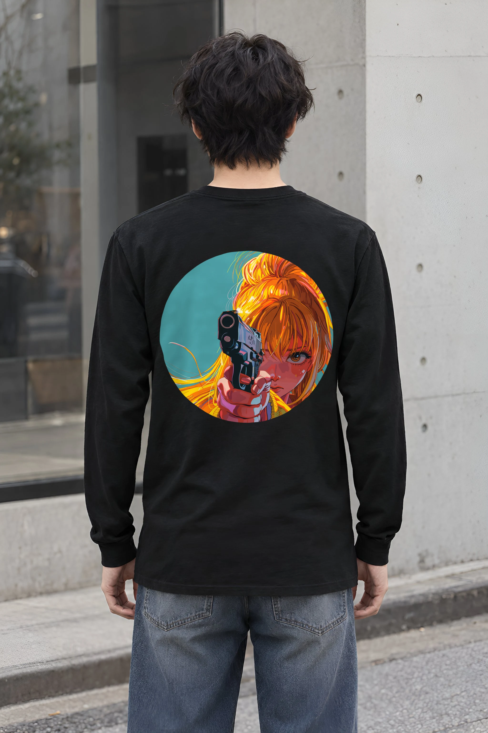 "Orange Aim" Unisex Longsleeve T-shirt