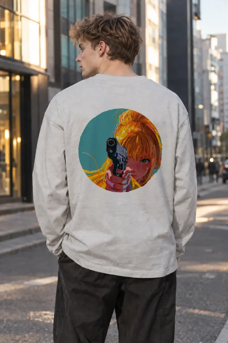 "Orange Aim" Unisex Longsleeve T-shirt | Gildan 2400