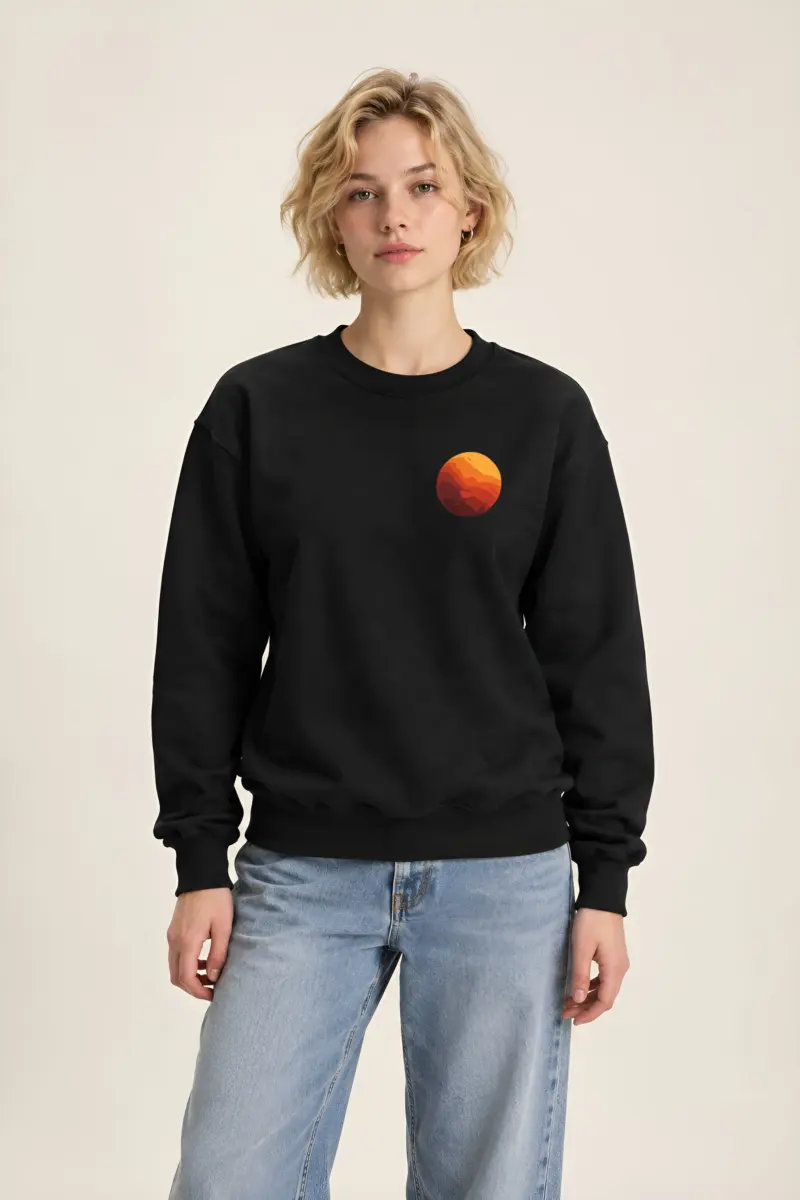 "Orange Balloon Drift" Heavy Blend Unisex Crewneck Sweatshirt