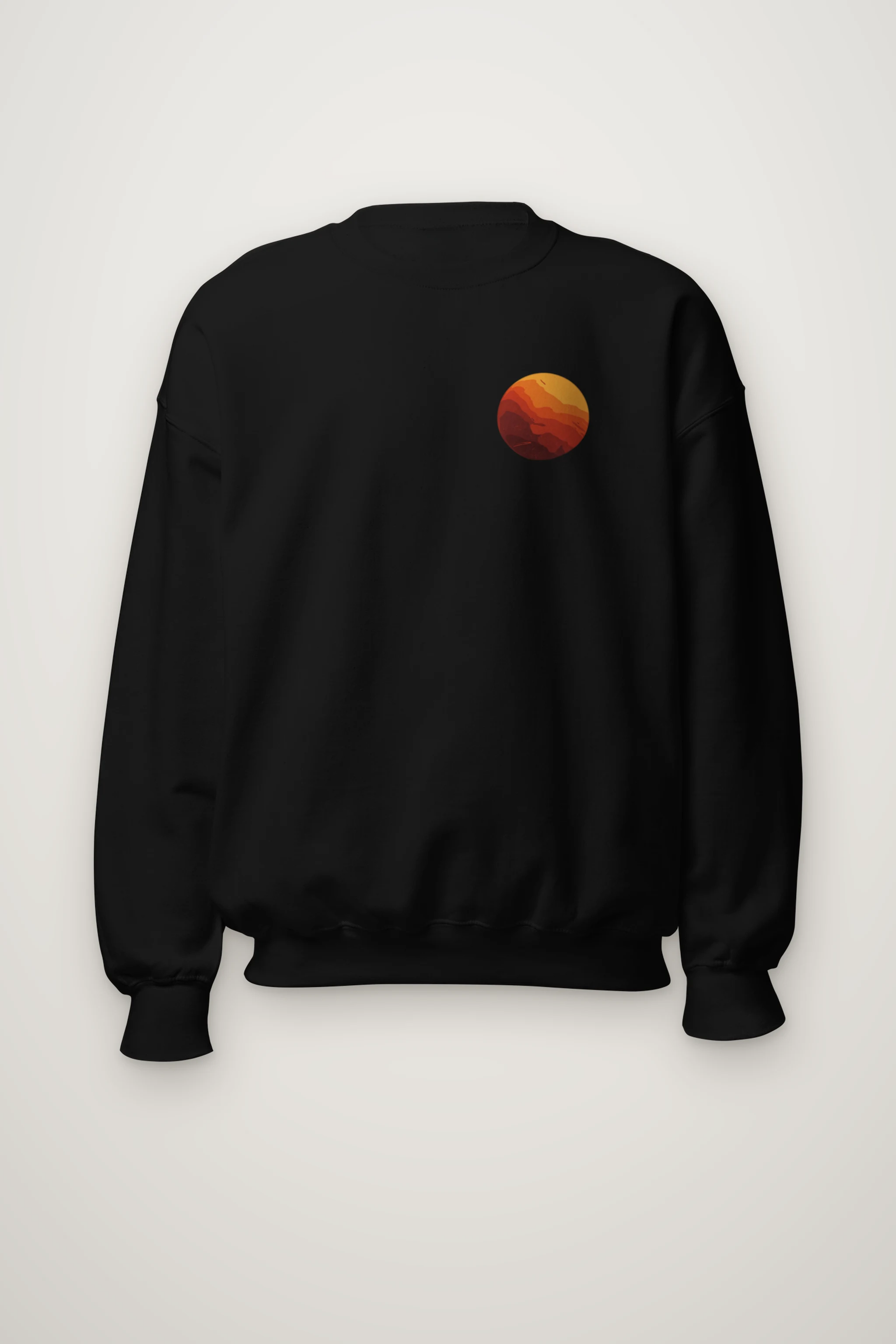"Orange Balloon Drift" Heavy Blend Unisex Crewneck Sweatshirt