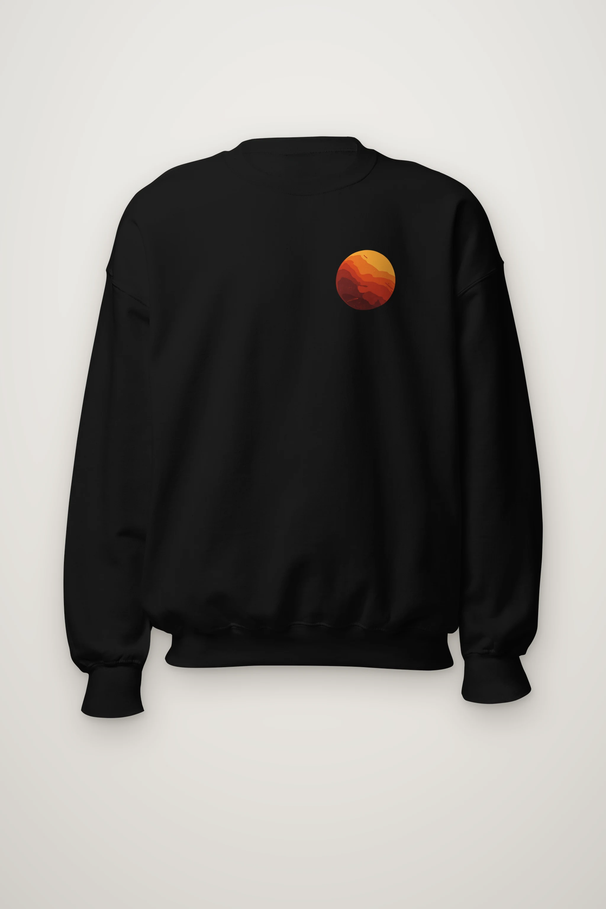 "Orange Balloon Drift" Heavy Blend Unisex Crewneck Sweatshirt