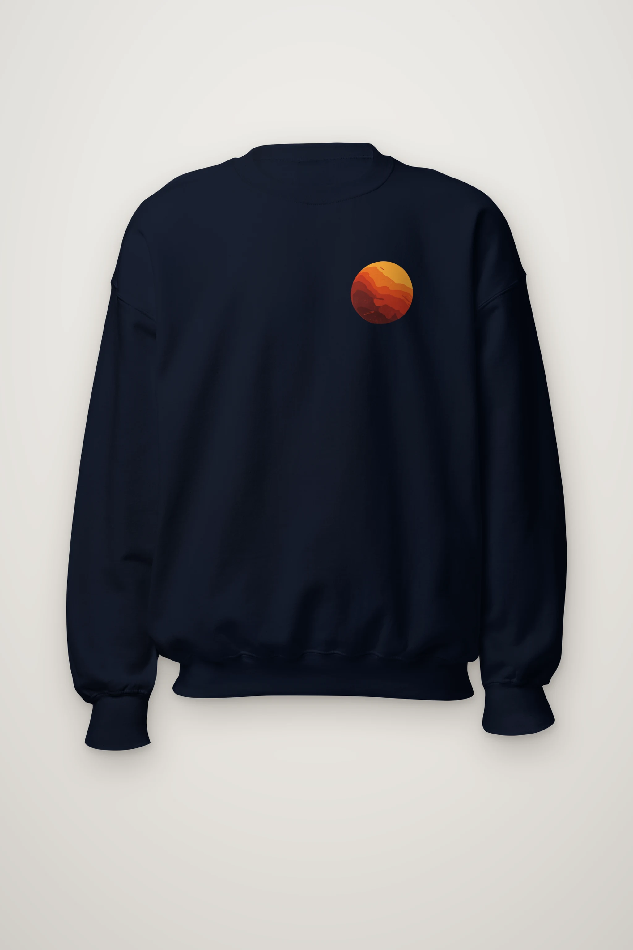 "Orange Balloon Drift" Heavy Blend Unisex Crewneck Sweatshirt