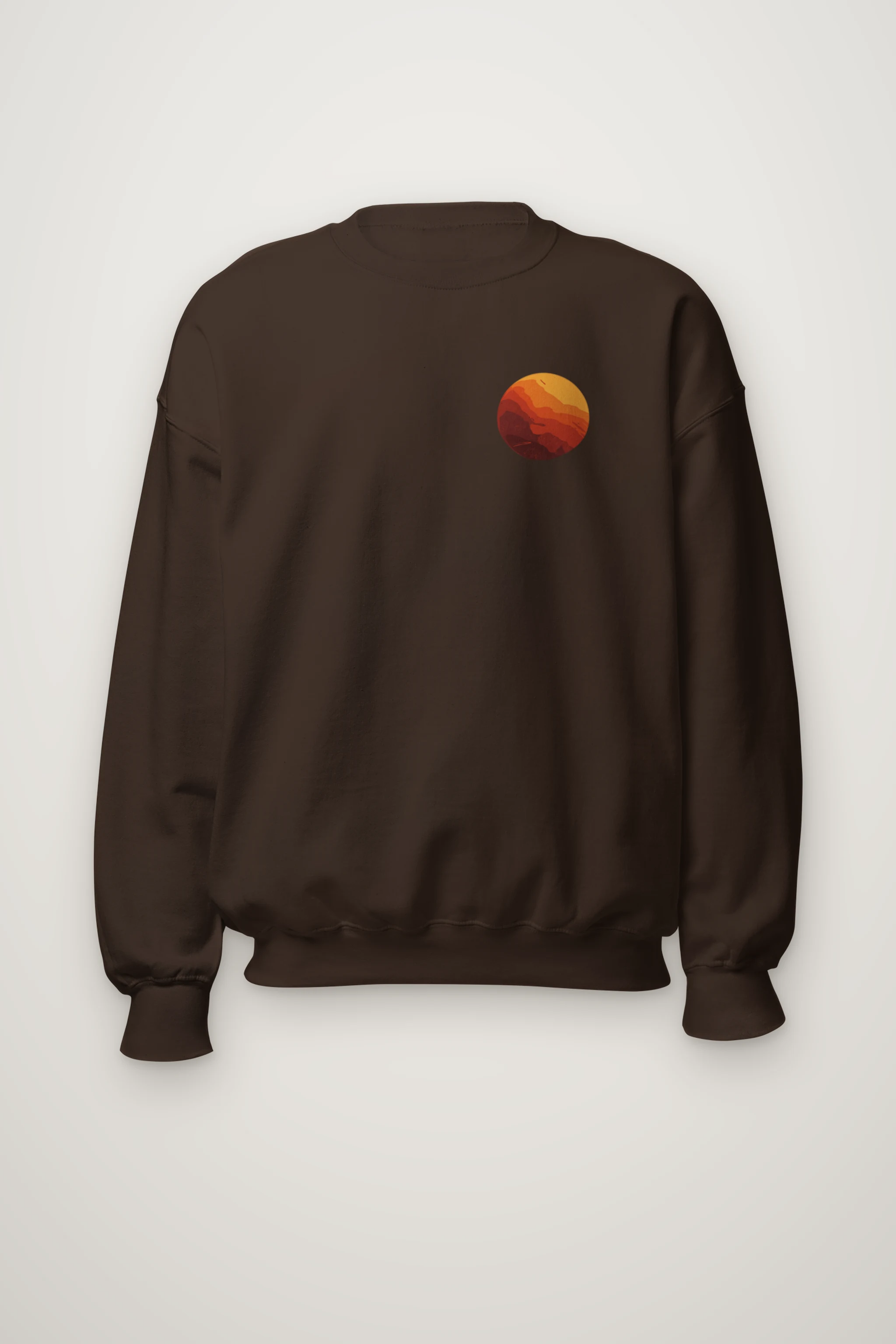 "Orange Balloon Drift" Heavy Blend Unisex Crewneck Sweatshirt
