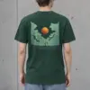 "Orange Balloon Drift" Heavyweight Unisex Crewneck T-shirt
