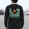 "Orange Balloon Drift" Unisex Longsleeve T-shirt