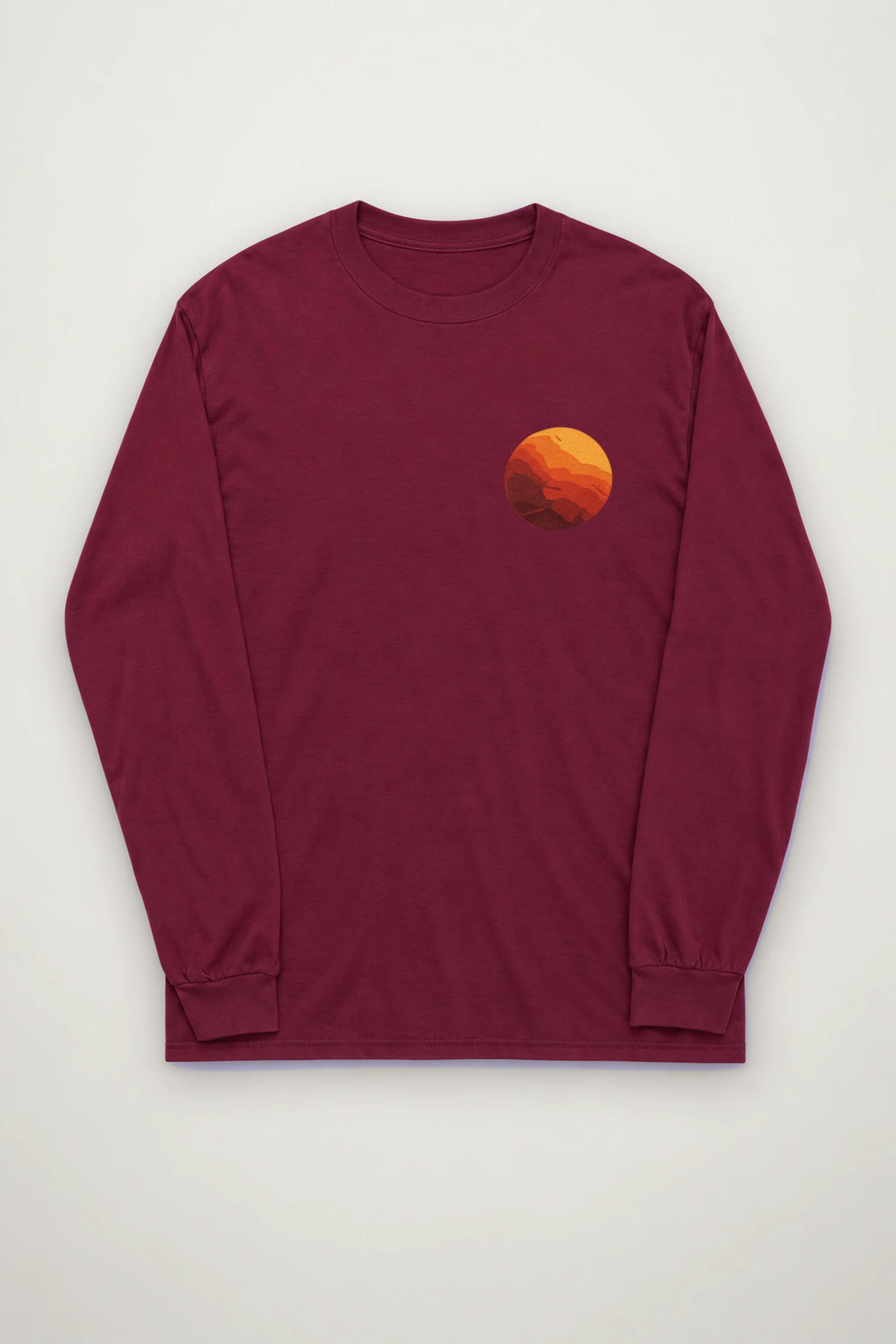 "Orange Balloon Drift" Unisex Longsleeve T-shirt