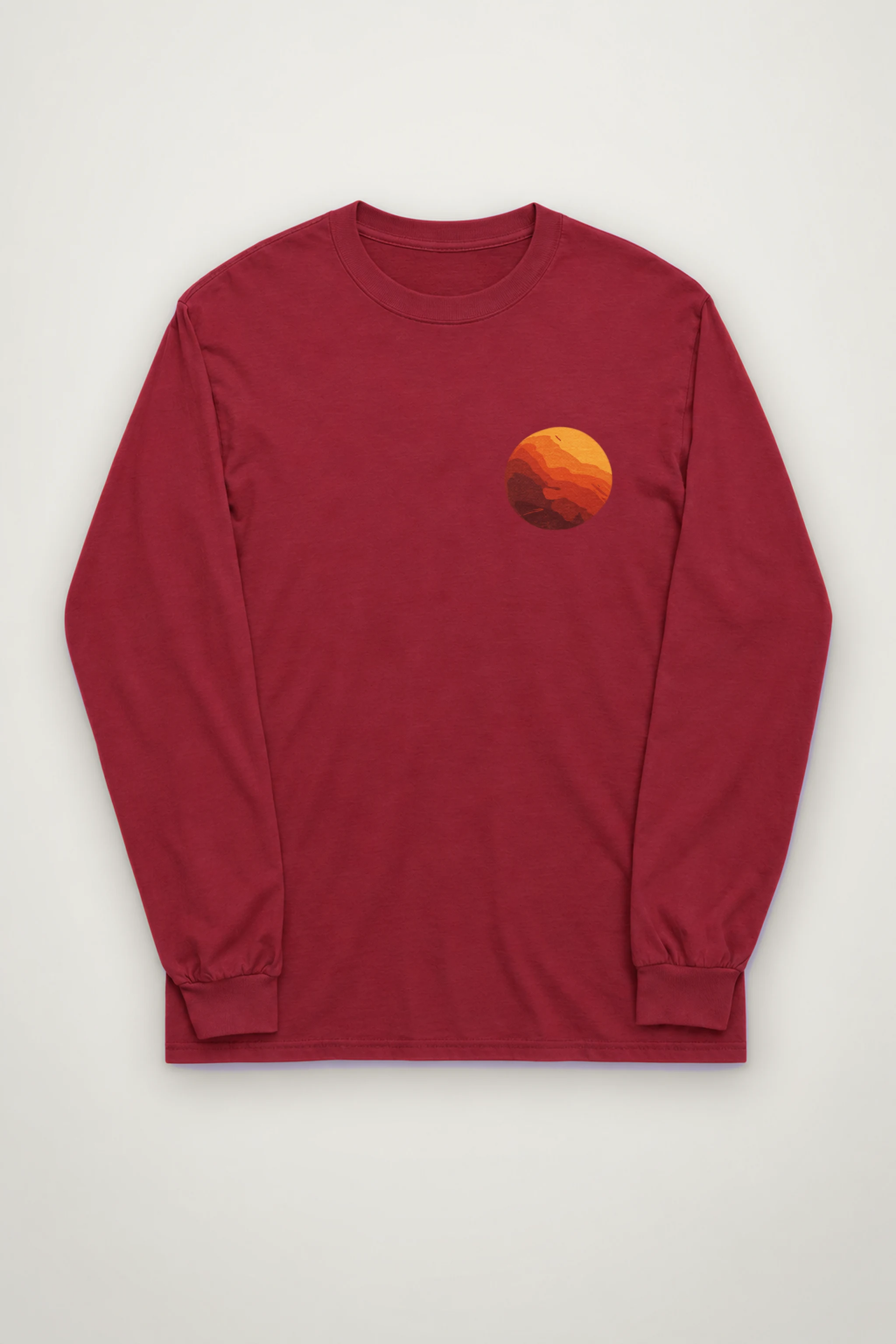 "Orange Balloon Drift" Unisex Longsleeve T-shirt
