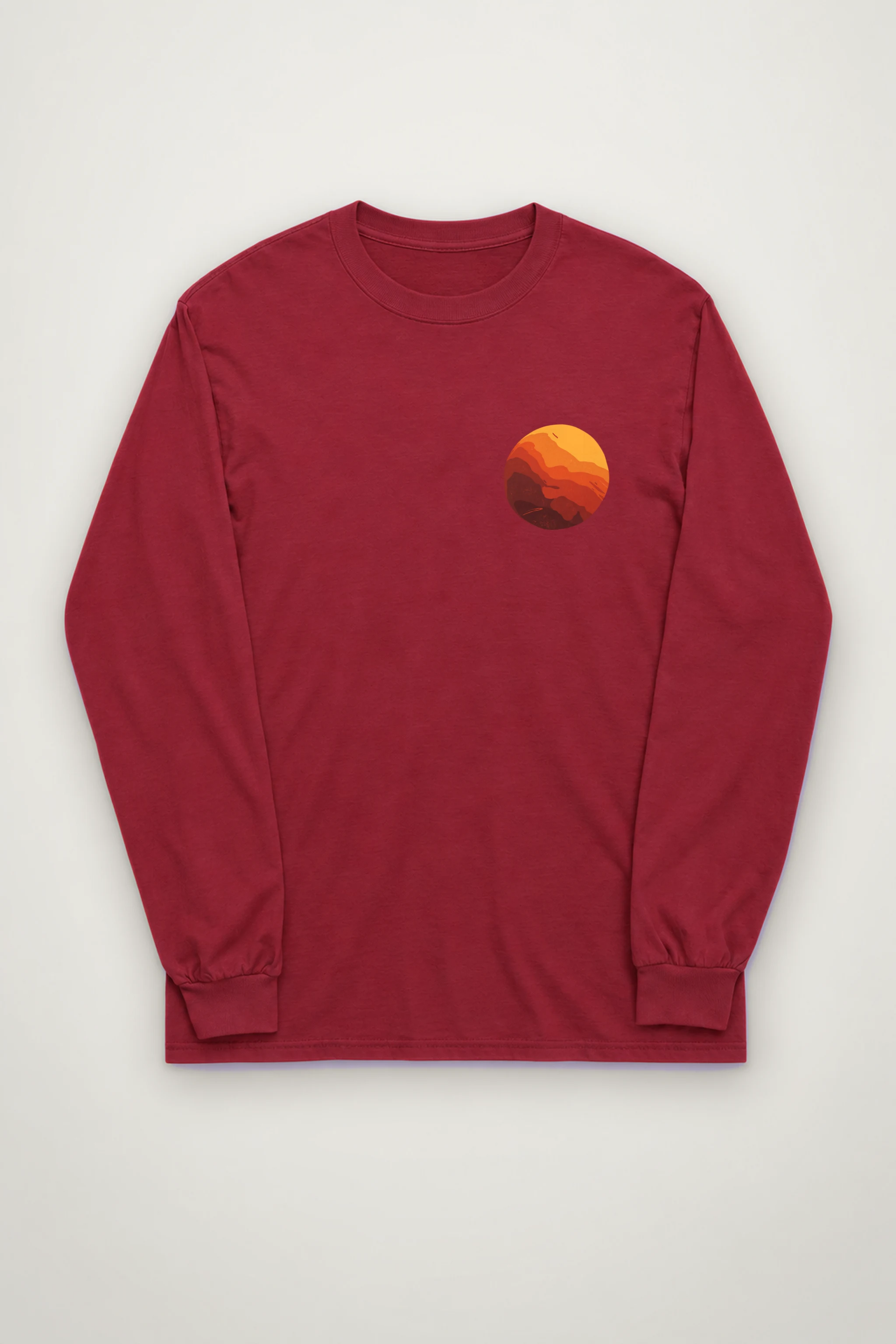 "Orange Balloon Drift" Unisex Longsleeve T-shirt