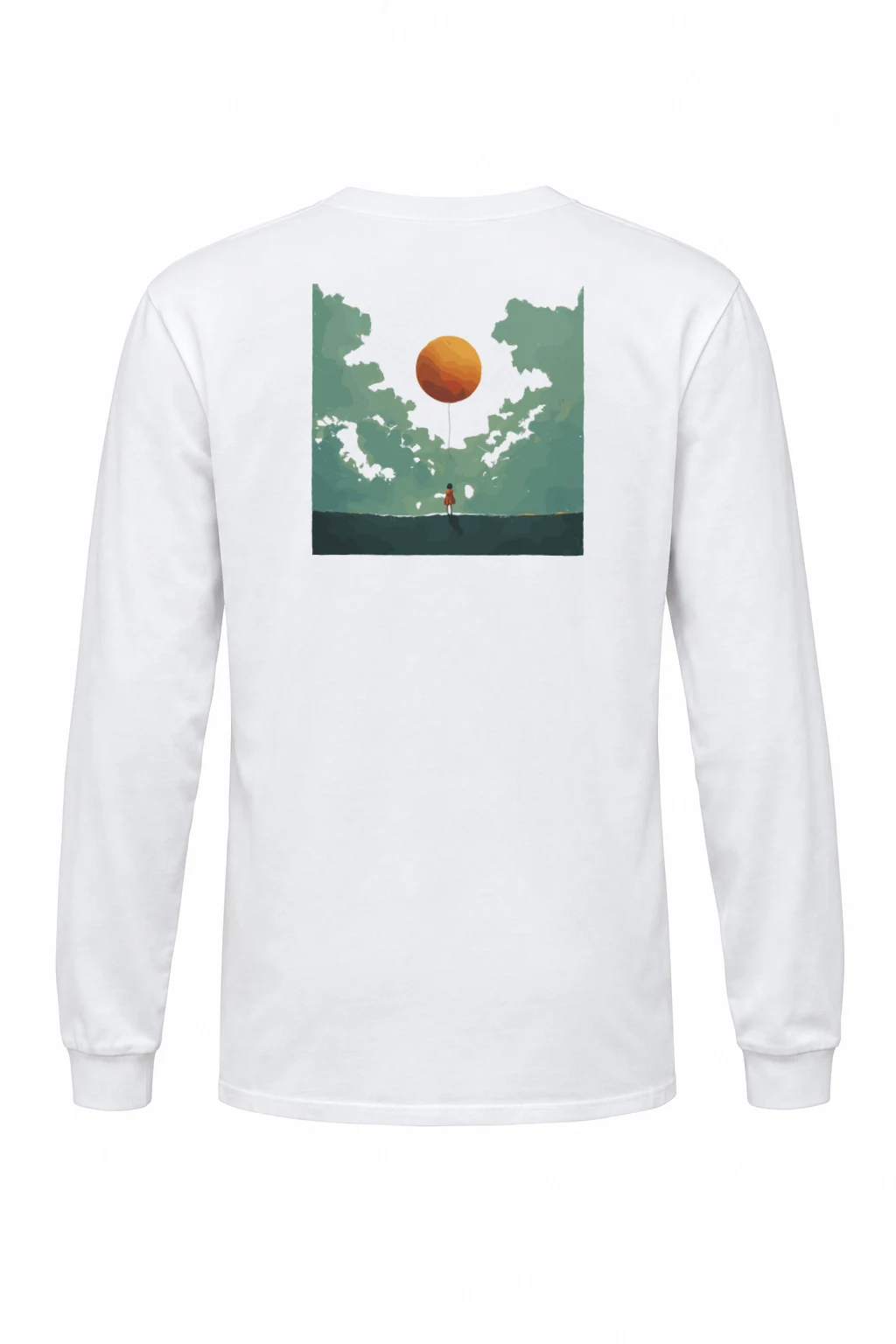 "Orange Balloon Drift" Unisex Longsleeve T-shirt | Gildan 2400