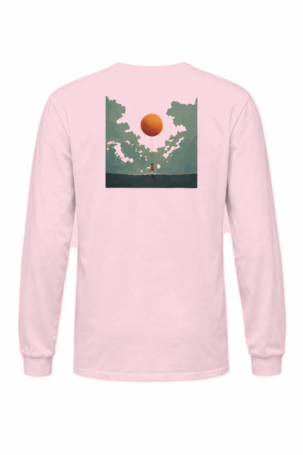 "Orange Balloon Drift" Unisex Longsleeve T-shirt | Gildan 2400