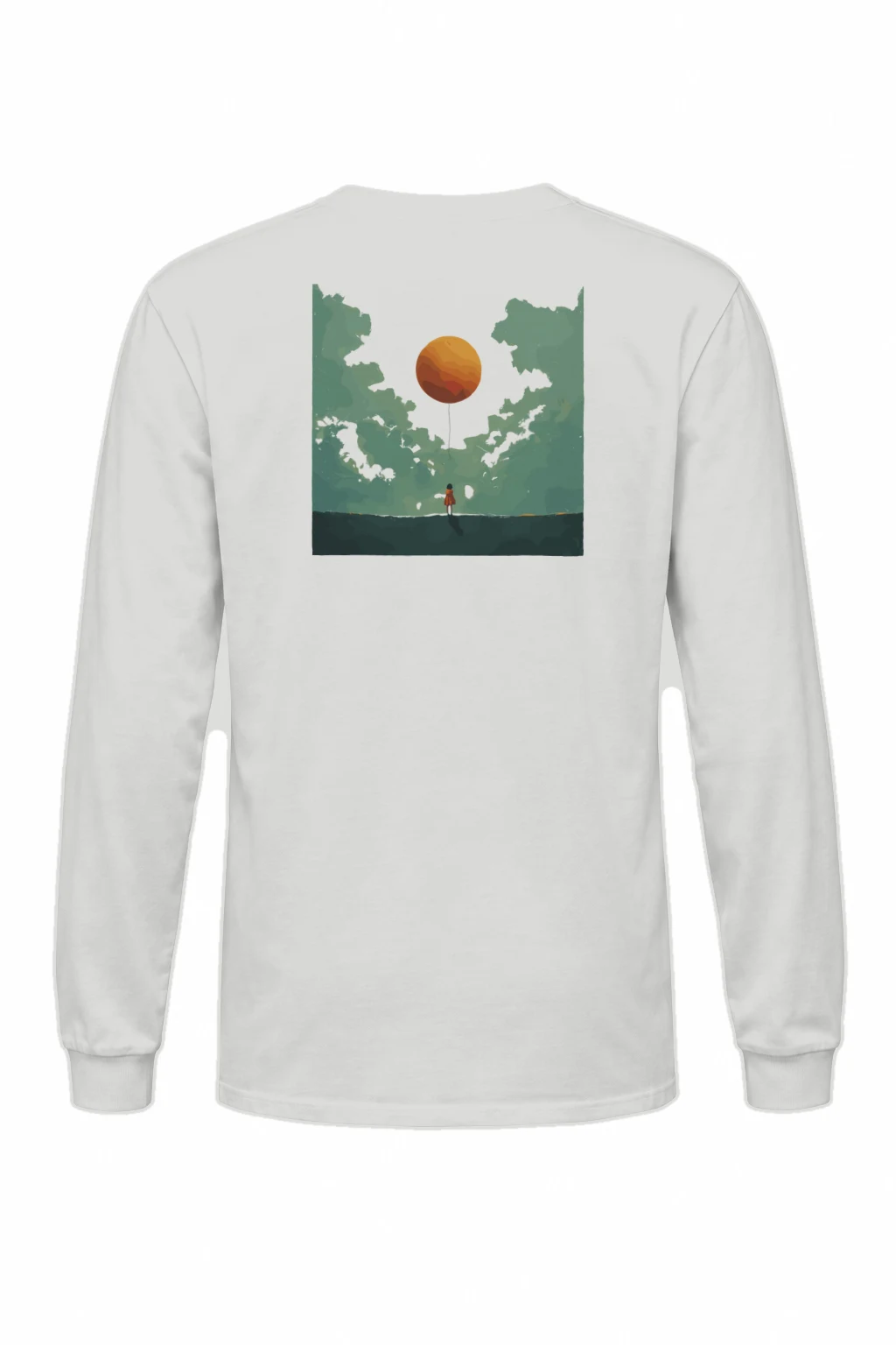 "Orange Balloon Drift" Unisex Longsleeve T-shirt | Gildan 2400