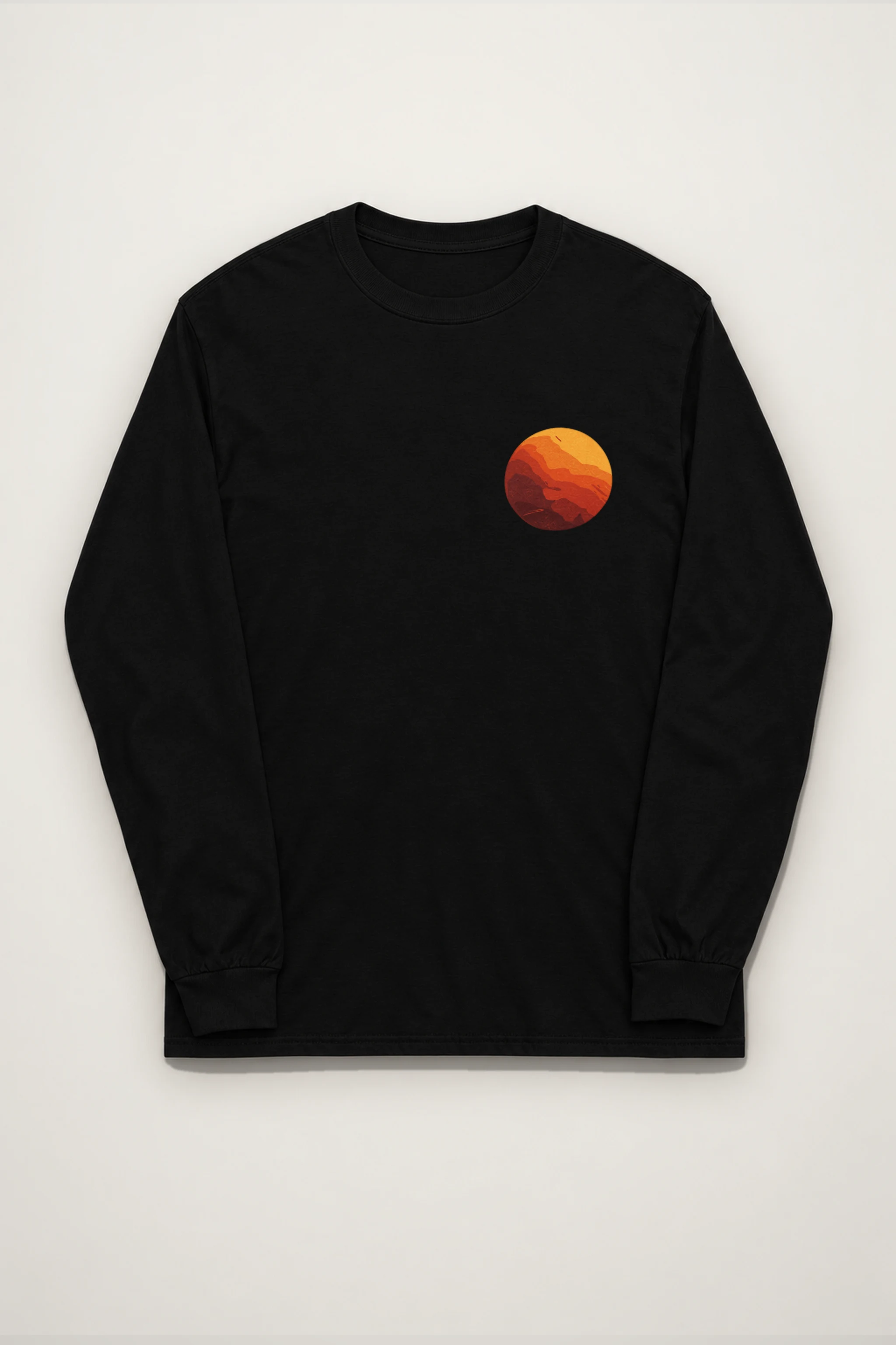 "Orange Balloon Drift" Unisex Longsleeve T-shirt