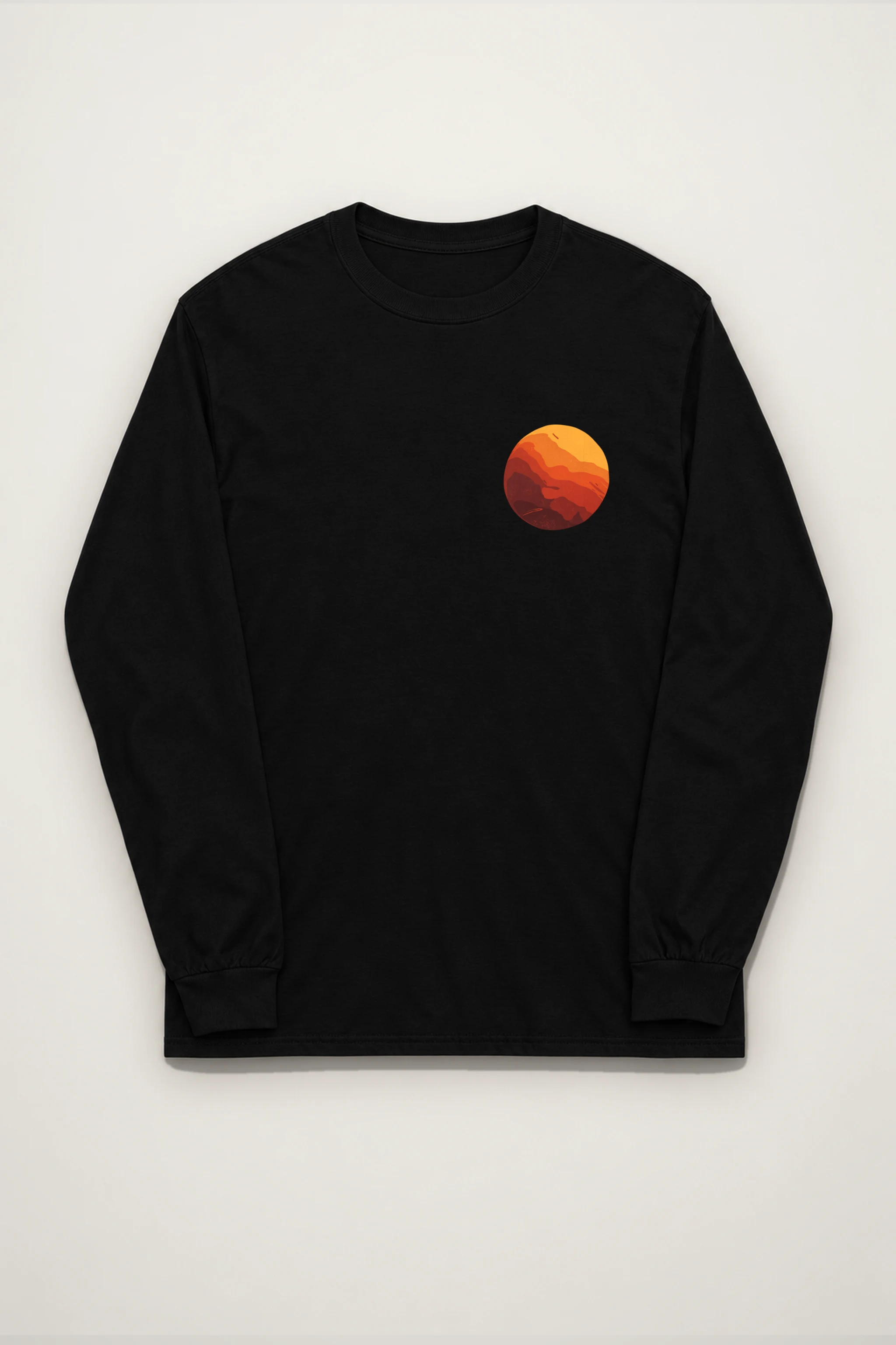 "Orange Balloon Drift" Unisex Longsleeve T-shirt