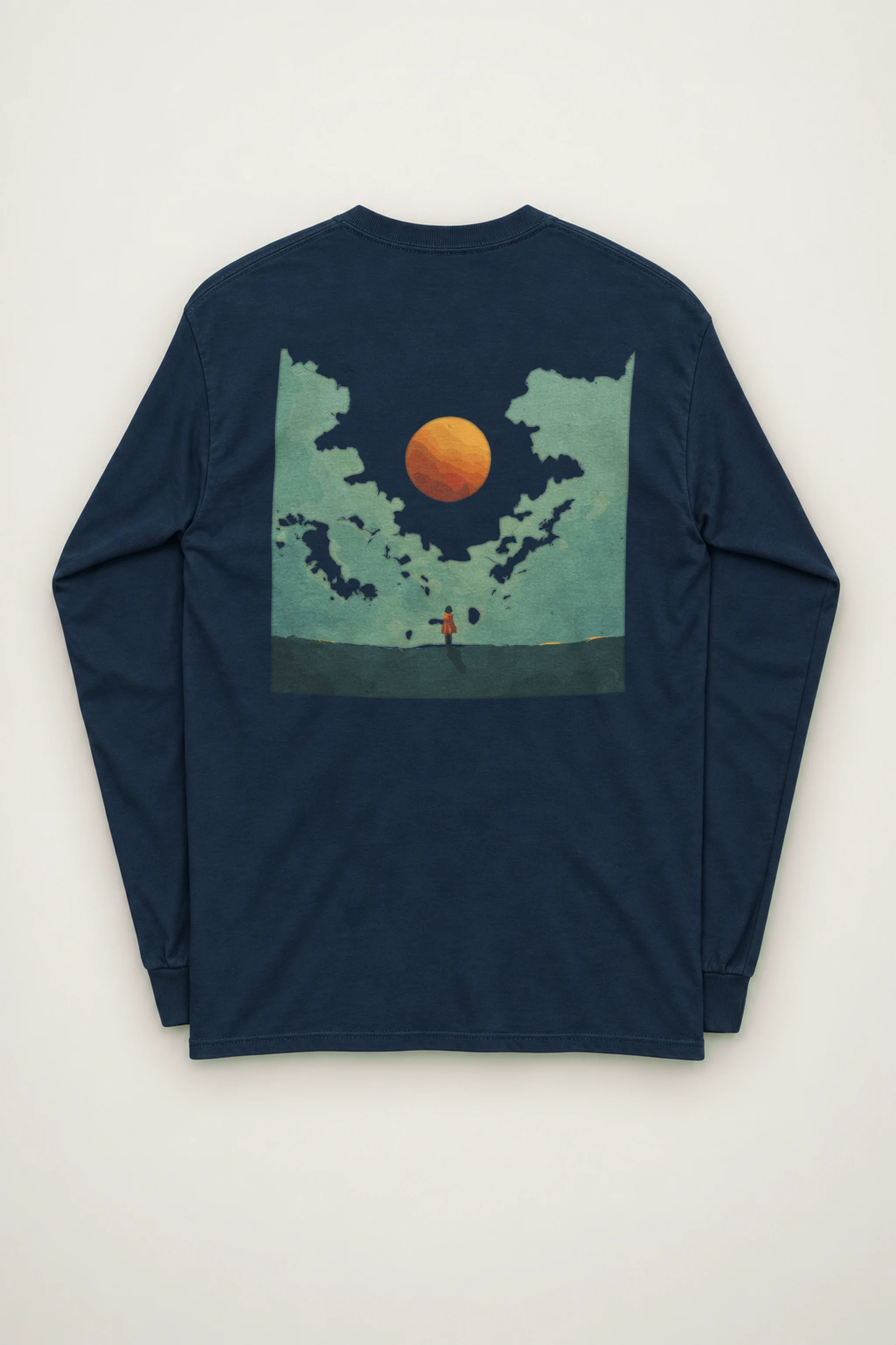 "Orange Balloon Drift" Unisex Longsleeve T-shirt
