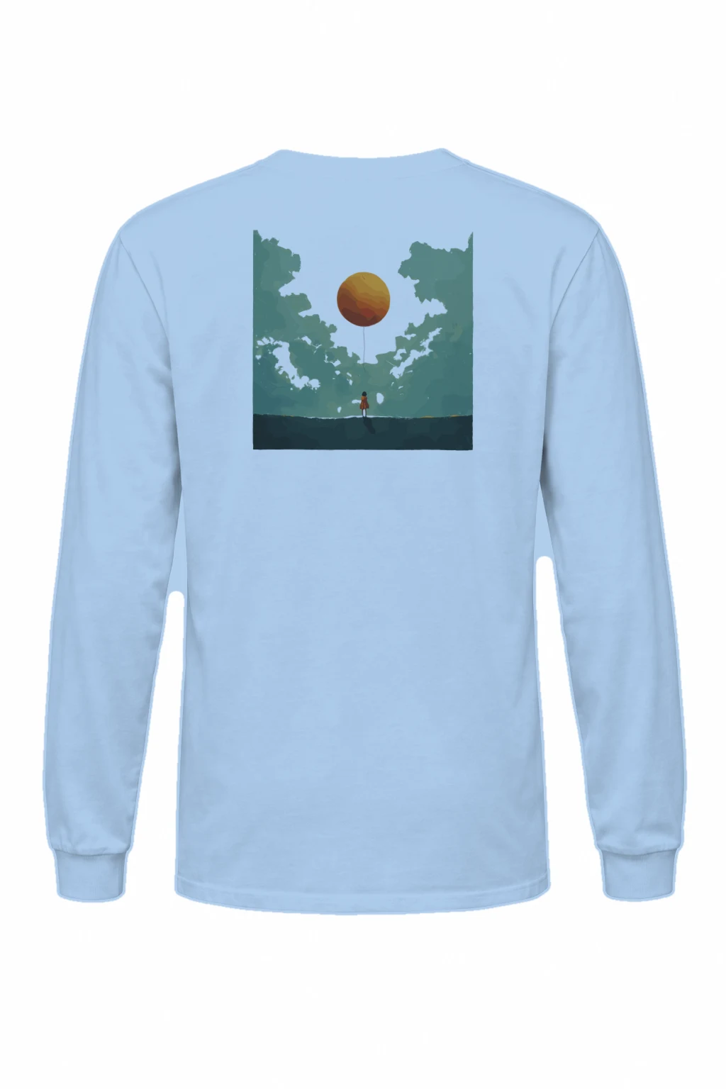 "Orange Balloon Drift" Unisex Longsleeve T-shirt | Gildan 2400