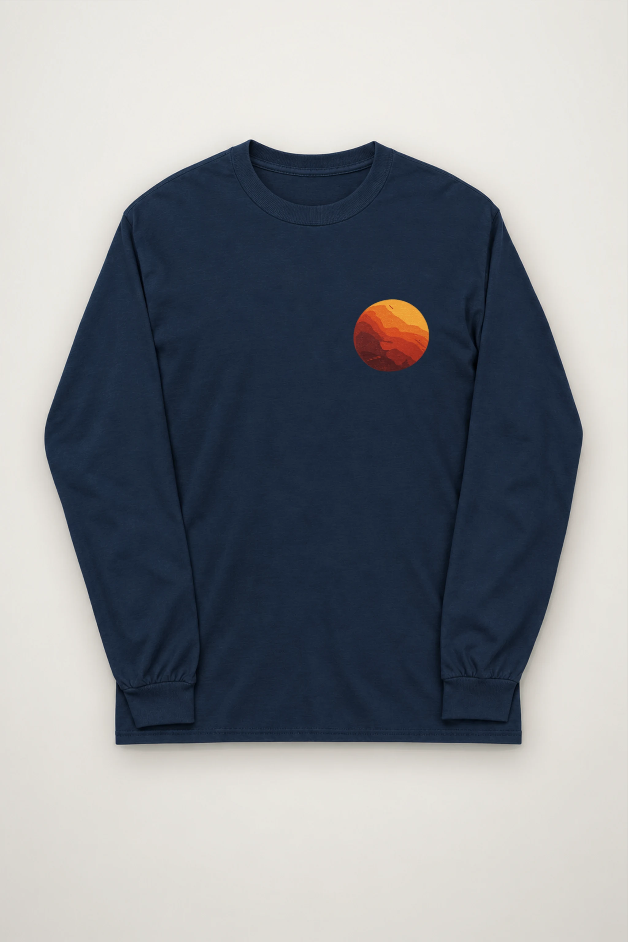 "Orange Balloon Drift" Unisex Longsleeve T-shirt