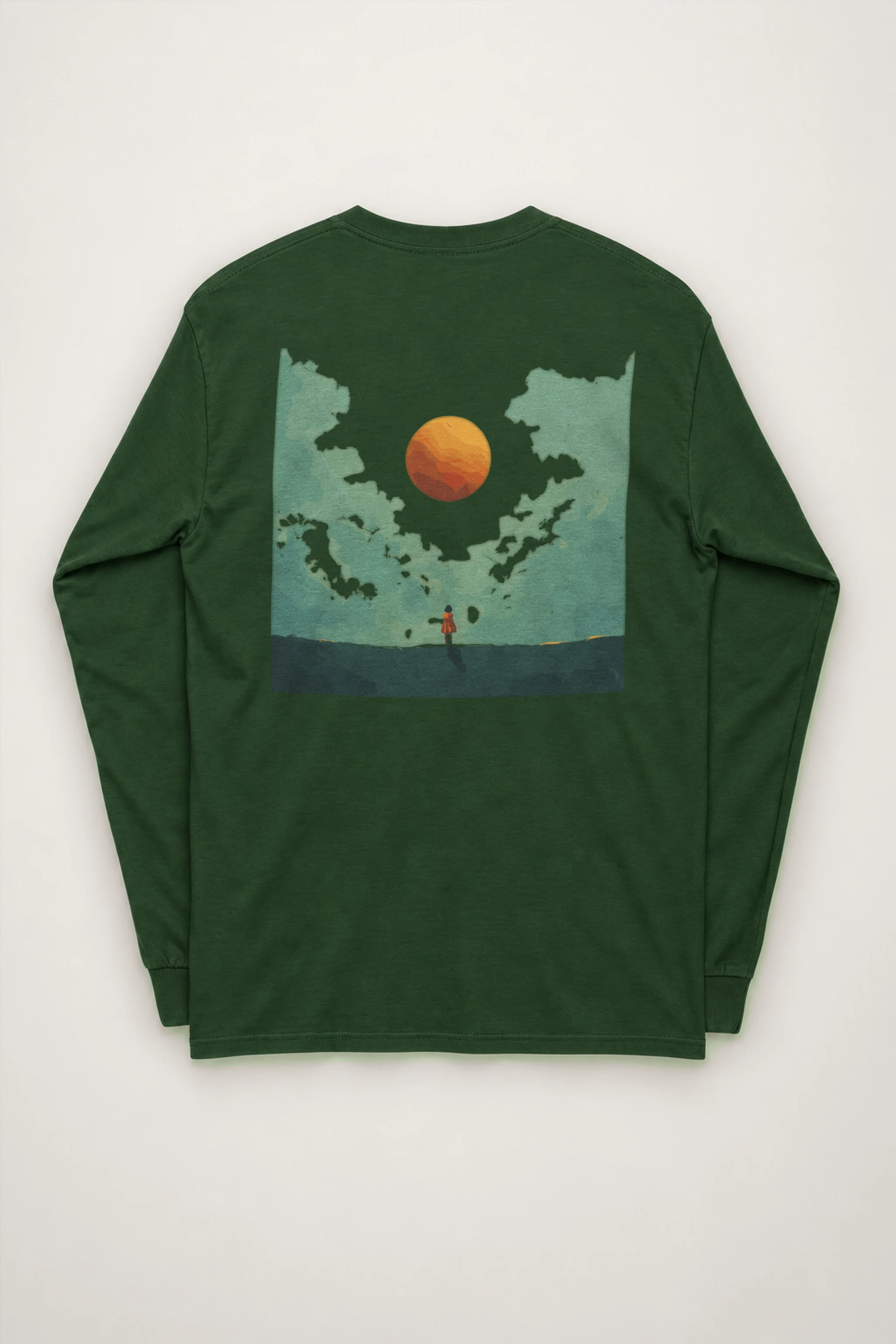 "Orange Balloon Drift" Unisex Longsleeve T-shirt