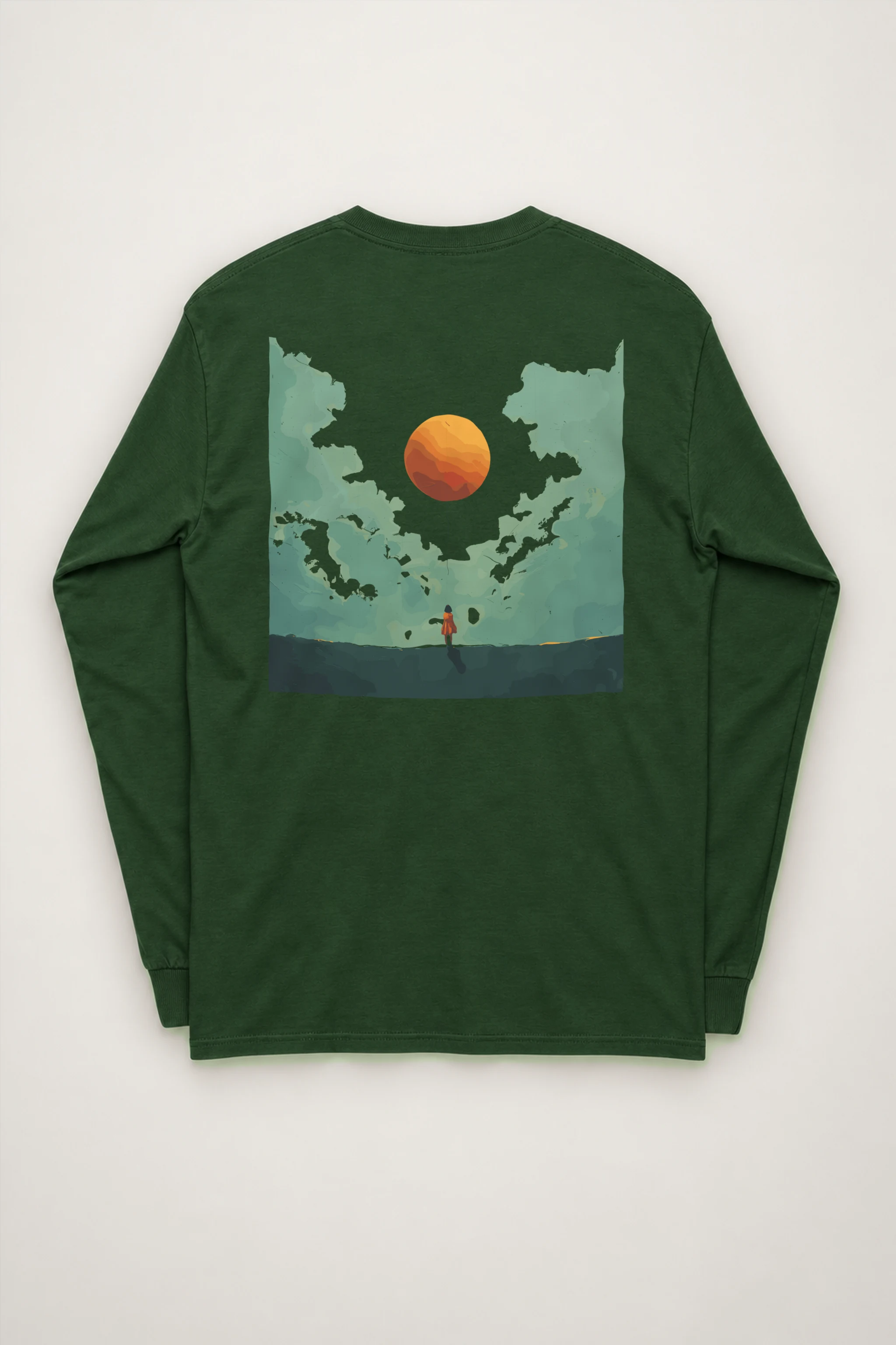 "Orange Balloon Drift" Unisex Longsleeve T-shirt