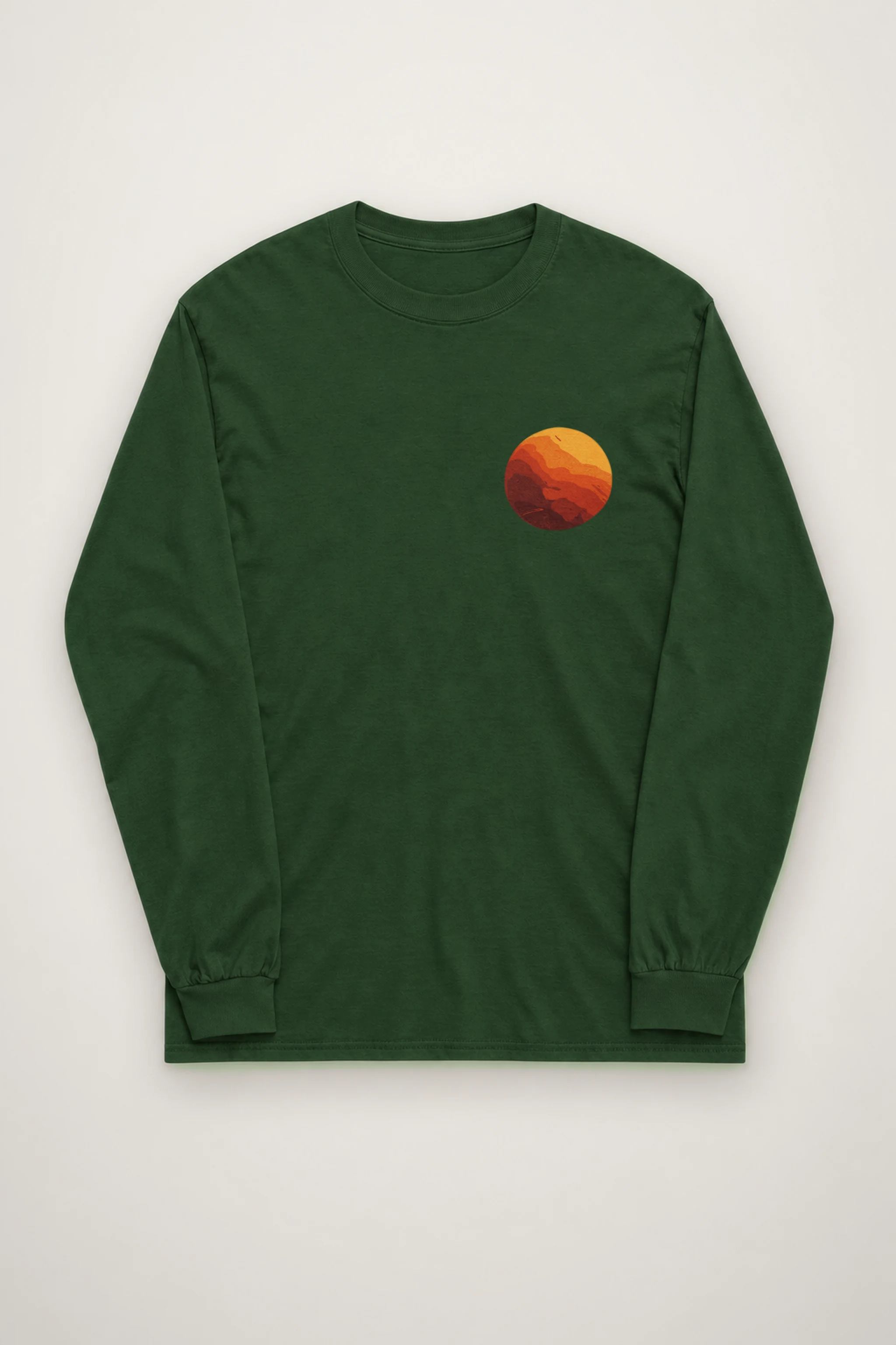 "Orange Balloon Drift" Unisex Longsleeve T-shirt