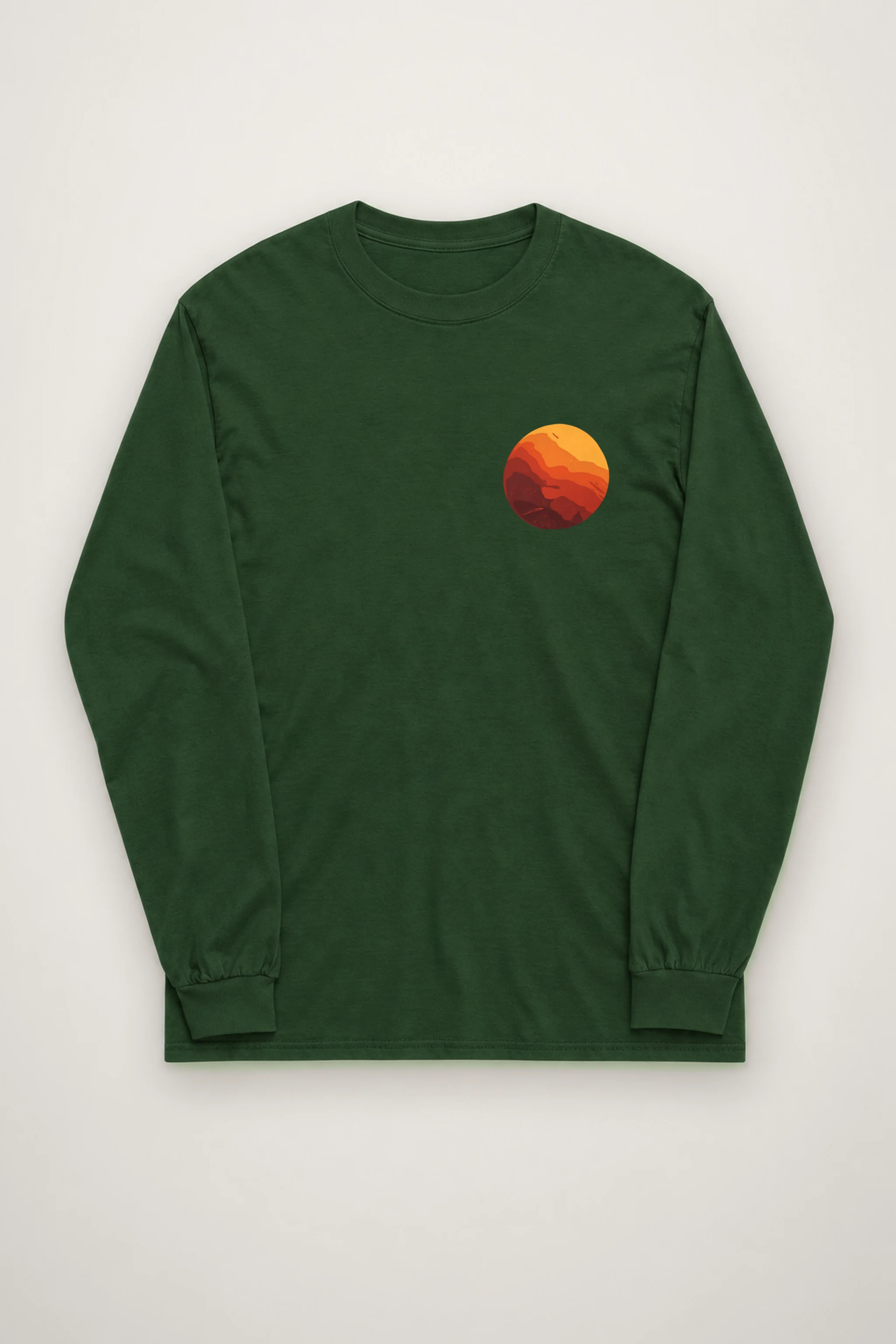 "Orange Balloon Drift" Unisex Longsleeve T-shirt