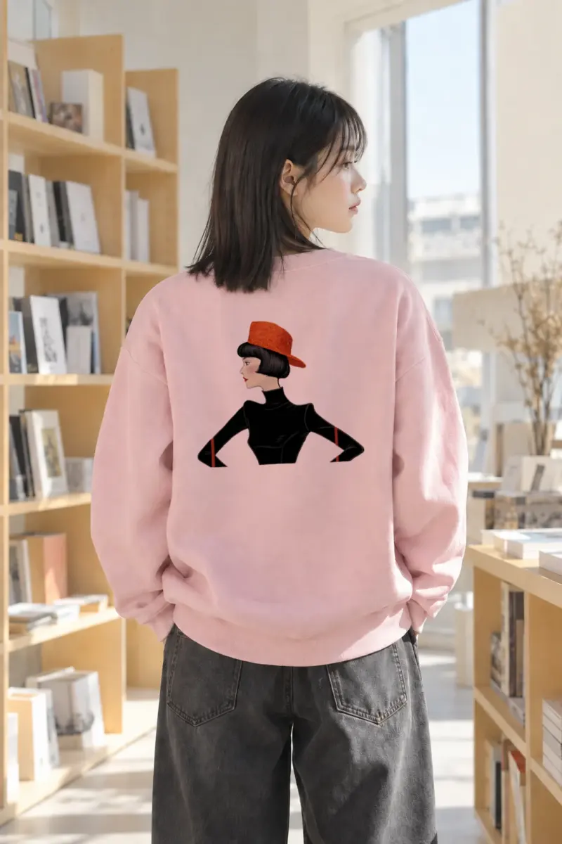"Orange Hat Profile" Heavy Blend Unisex Crewneck Sweatshirt | Gildan 18000