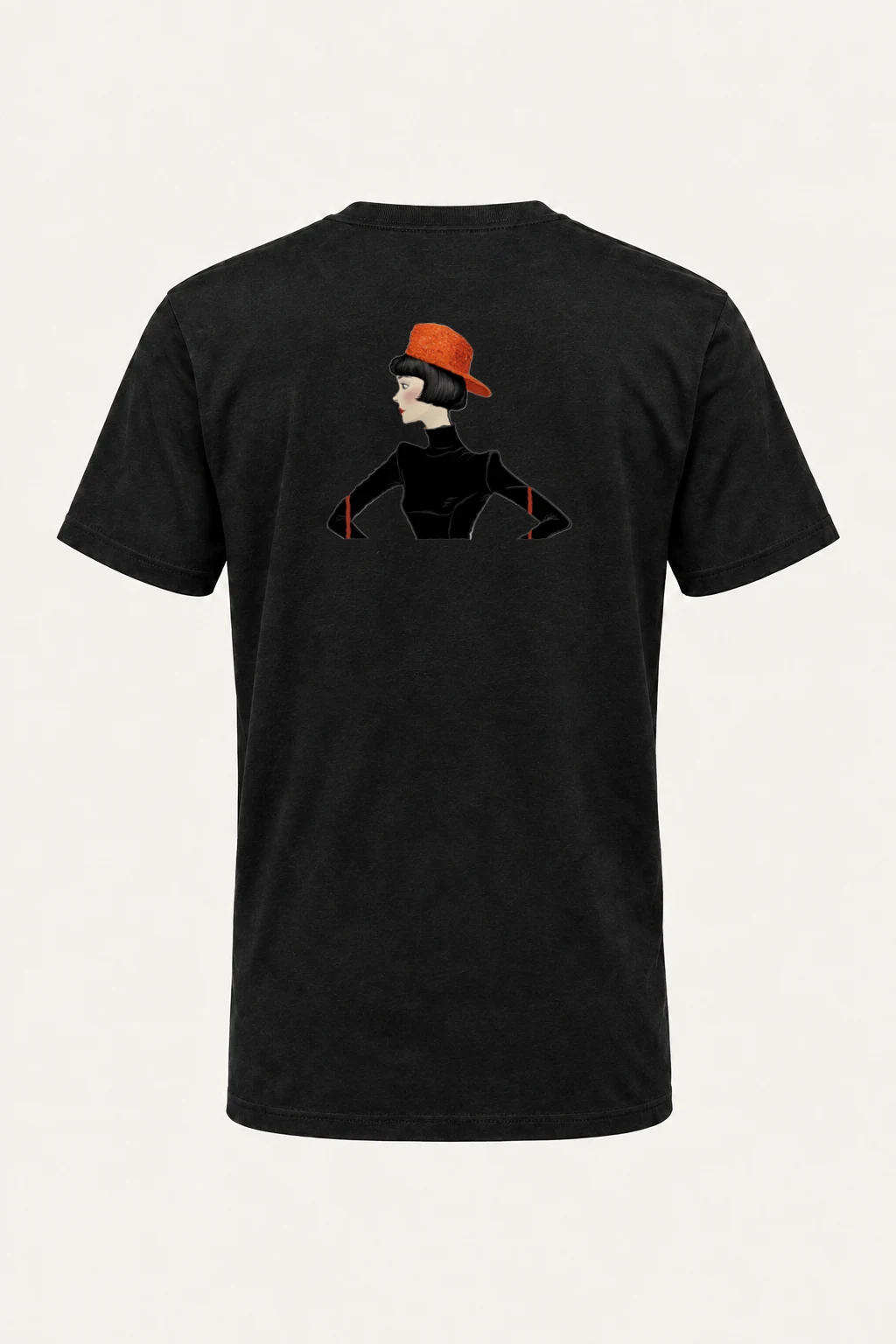 "Orange Hat Profile" Heavyweight Unisex Crewneck T-shirt | Gildan 5000