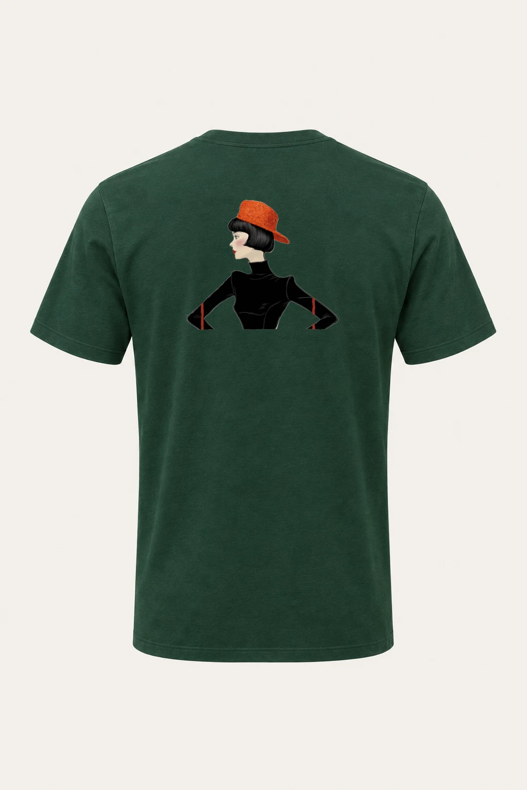 "Orange Hat Profile" Heavyweight Unisex Crewneck T-shirt | Gildan 5000