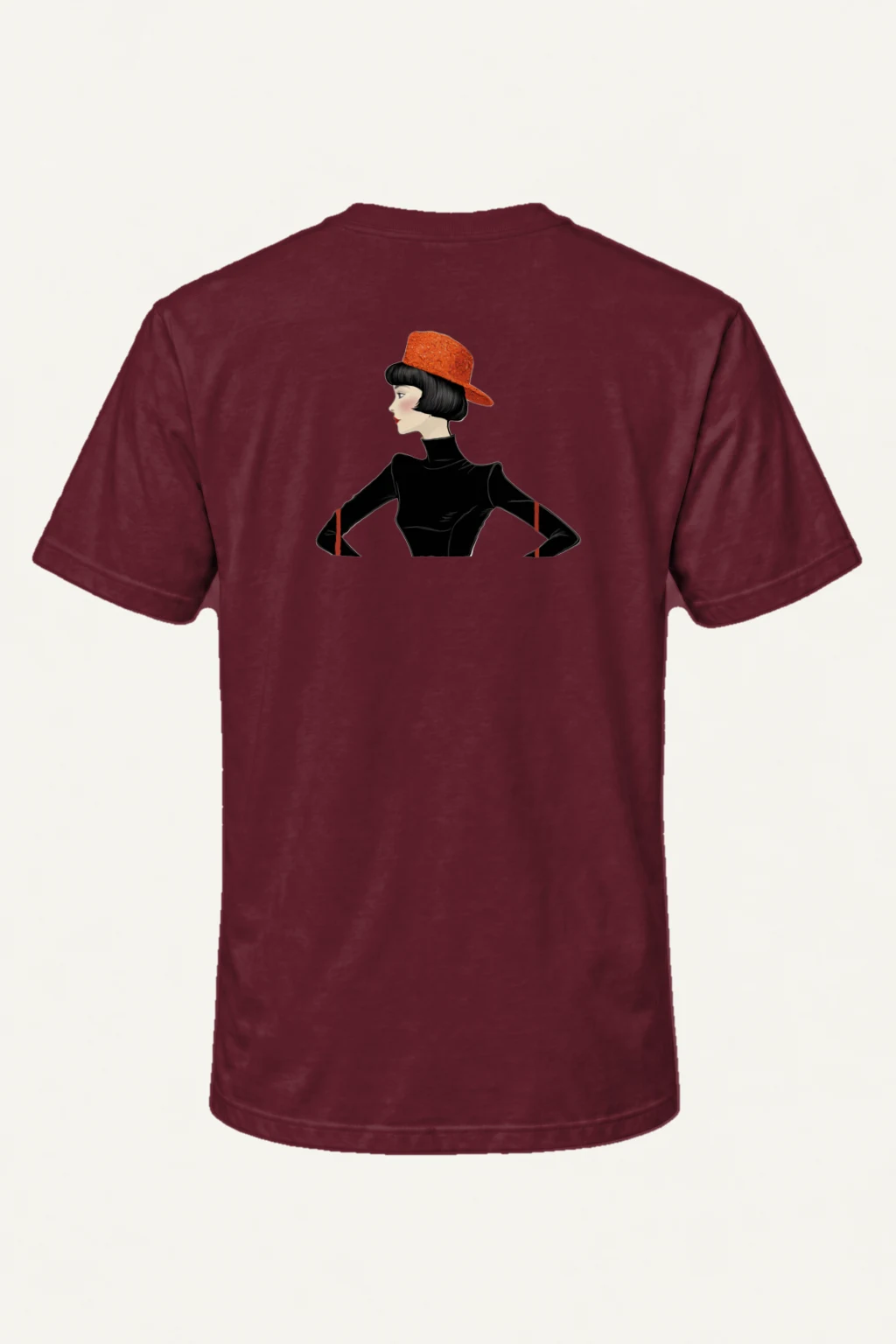 "Orange Hat Profile" Heavyweight Unisex Crewneck T-shirt | Gildan 5000