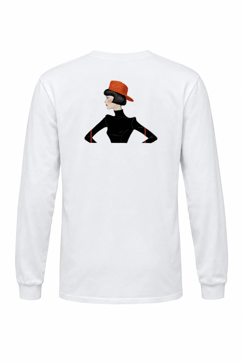 "Orange Hat Profile" Unisex Longsleeve T-shirt | Gildan 2400