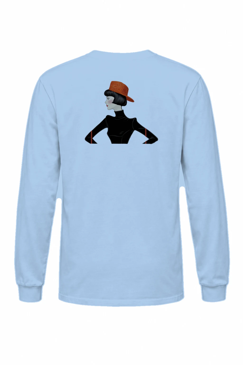 "Orange Hat Profile" Unisex Longsleeve T-shirt | Gildan 2400