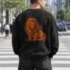 "Orange Ink Lion" Heavy Blend Unisex Crewneck Sweatshirt | Gildan 18000