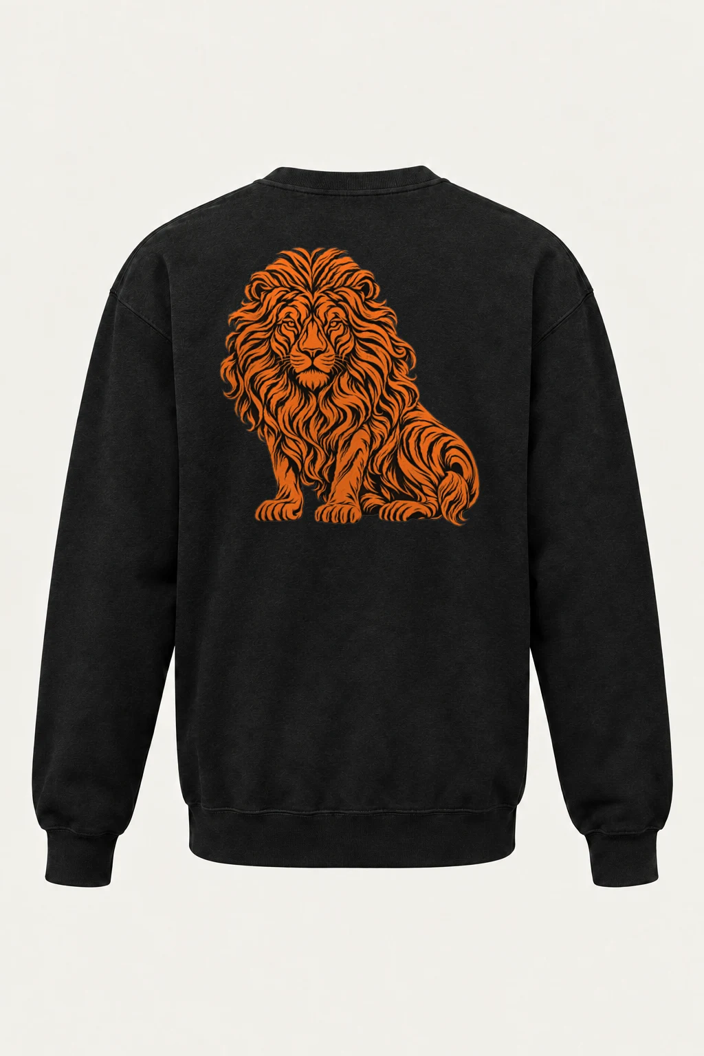 "Orange Ink Lion" Heavy Blend Unisex Crewneck Sweatshirt | Gildan 18000