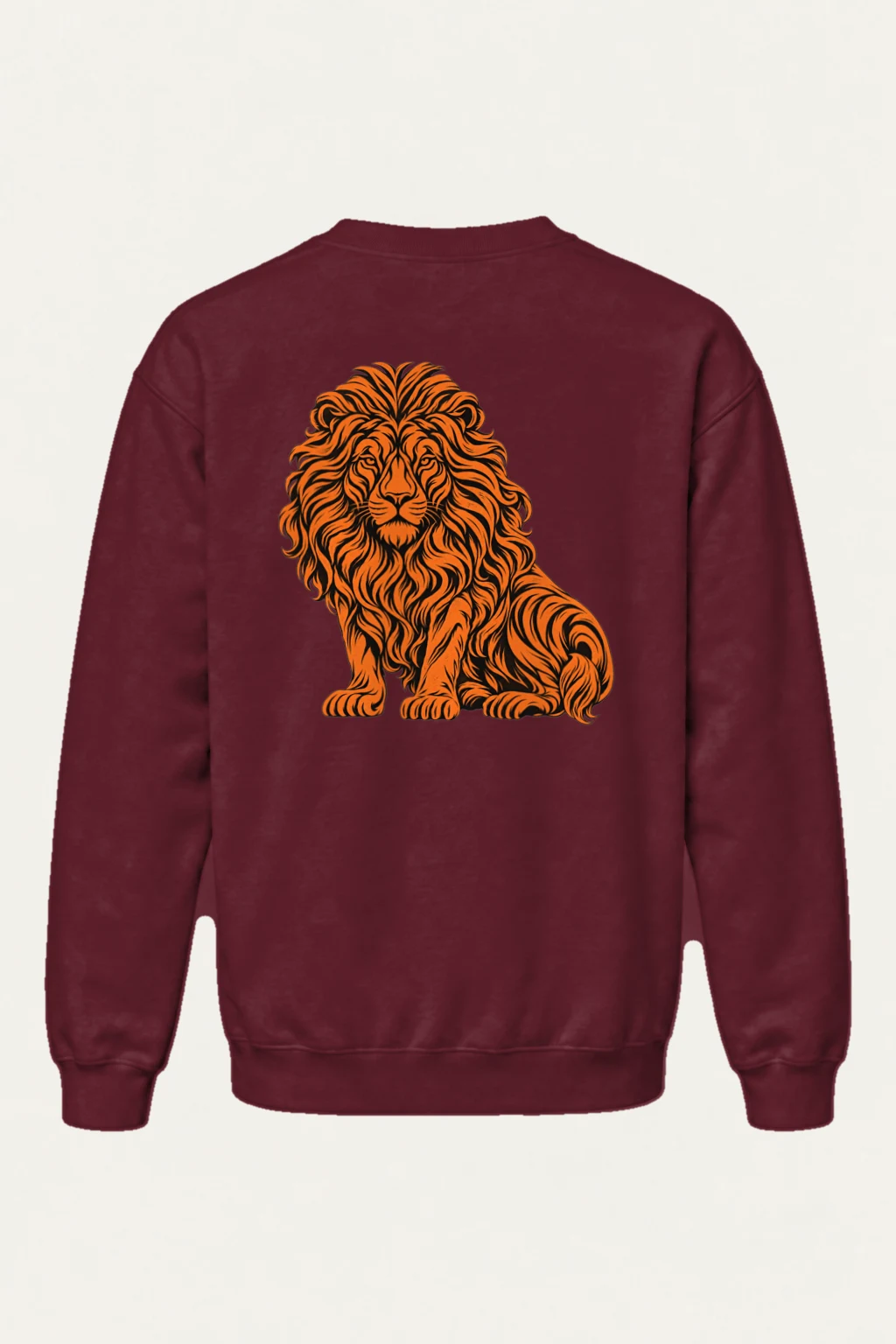 "Orange Ink Lion" Heavy Blend Unisex Crewneck Sweatshirt | Gildan 18000