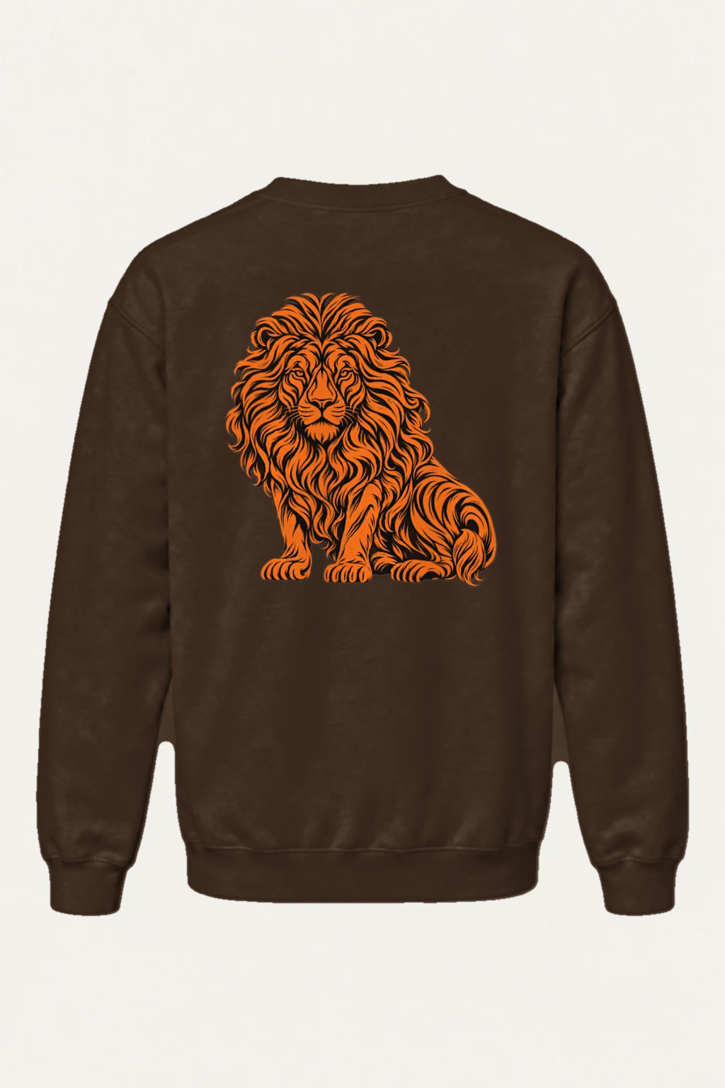 "Orange Ink Lion" Heavy Blend Unisex Crewneck Sweatshirt | Gildan 18000