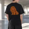 "Orange Ink Lion" Heavyweight Unisex Crewneck T-shirt | Gildan 5000