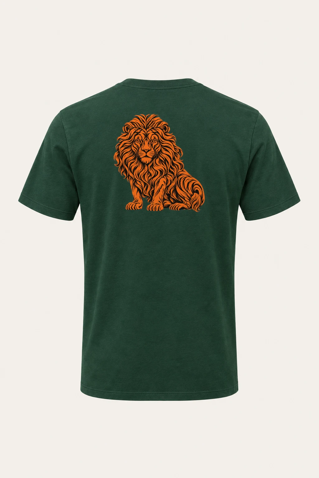 "Orange Ink Lion" Heavyweight Unisex Crewneck T-shirt | Gildan 5000