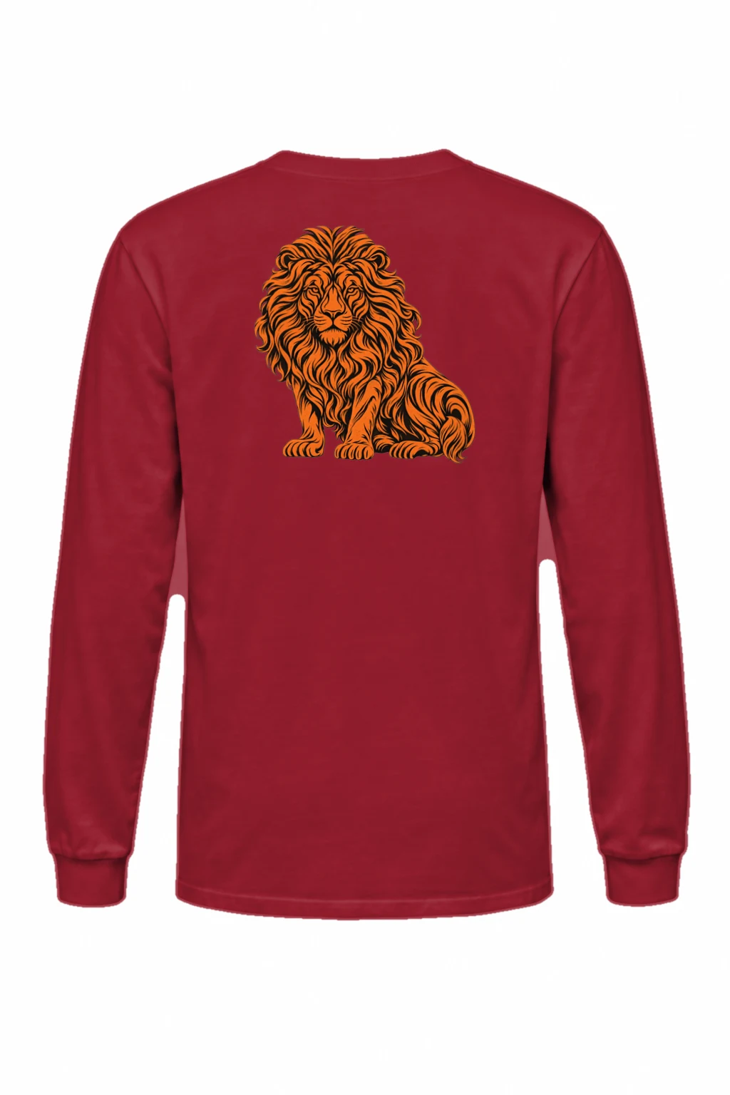 "Orange Ink Lion" Unisex Longsleeve T-shirt | Gildan 2400