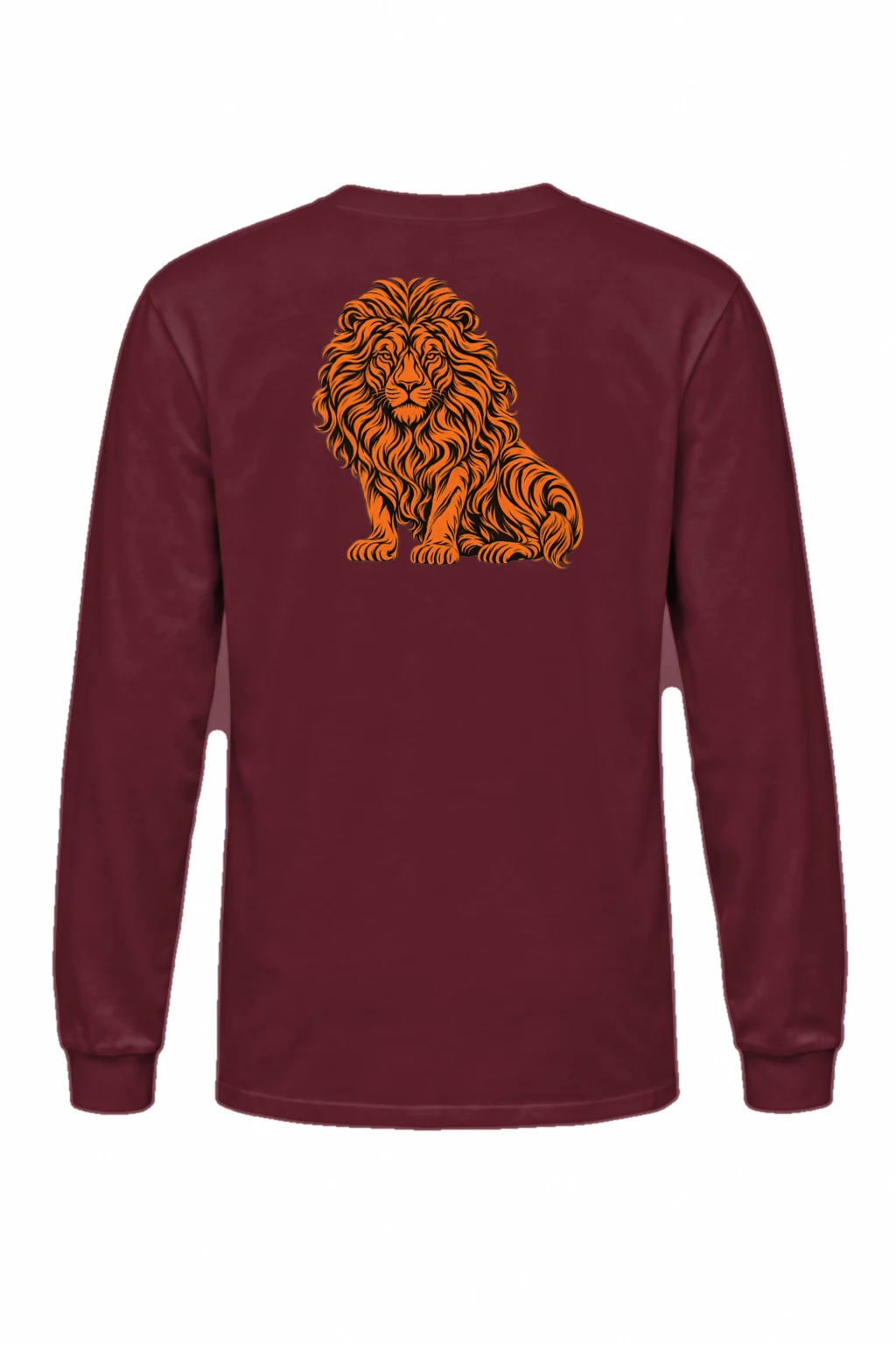"Orange Ink Lion" Unisex Longsleeve T-shirt | Gildan 2400