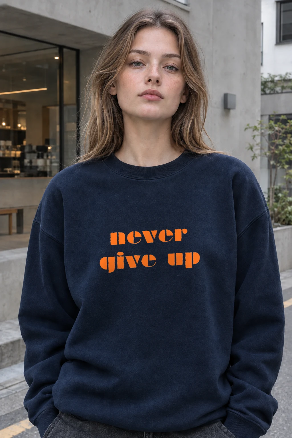 "Orange Resolve" Heavy Blend Unisex Crewneck Sweatshirt | Gildan 18000
