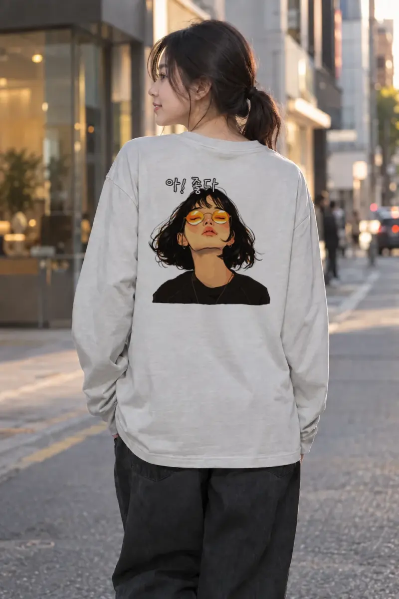 "Orange Shade Breeze" Unisex Longsleeve T-shirt | Gildan 2400