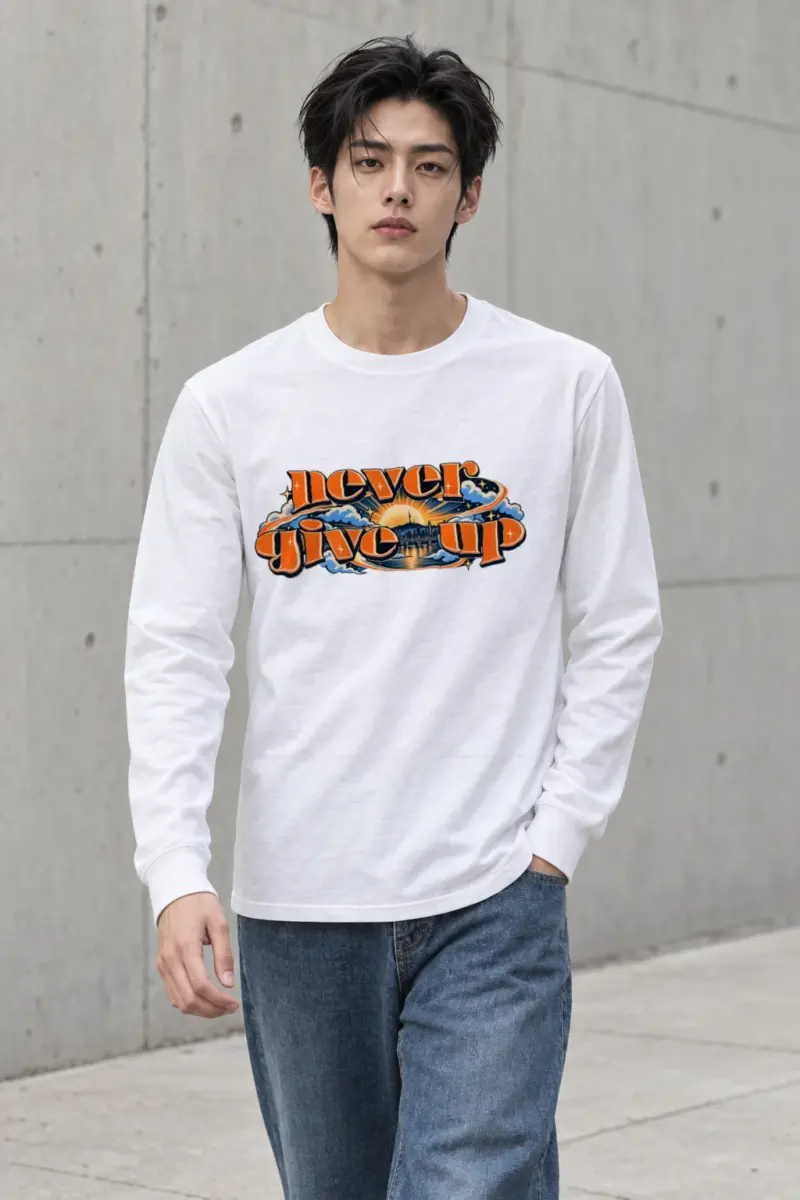 "Never Give Up" Unisex Longsleeve T-shirt