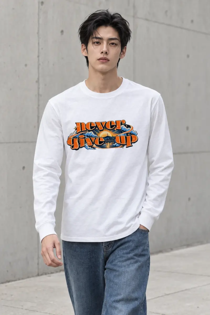 "Never Give Up" Unisex Longsleeve T-shirt