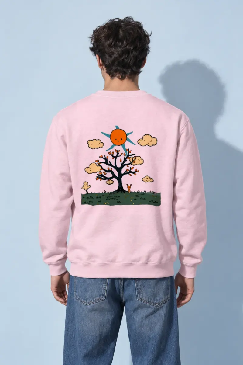 "Orange Sun Tree" Heavy Blend Unisex Crewneck Sweatshirt | Gildan 18000