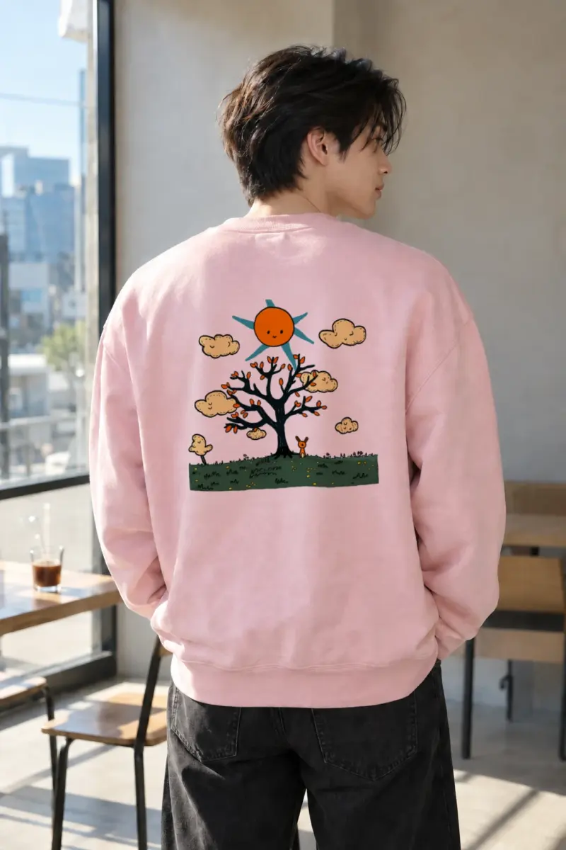 "Orange Sun Tree" Heavy Blend Unisex Crewneck Sweatshirt | Gildan 18000
