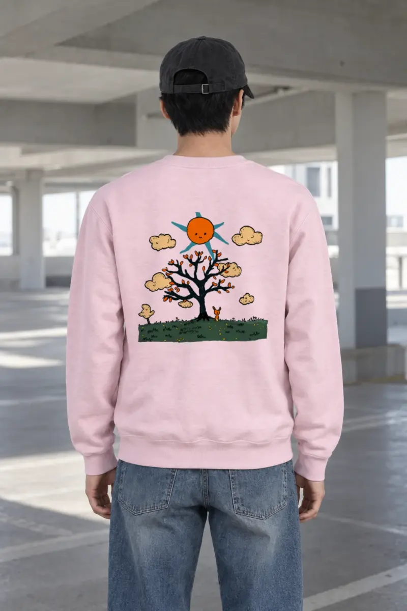 "Orange Sun Tree" Heavy Blend Unisex Crewneck Sweatshirt | Gildan 18000