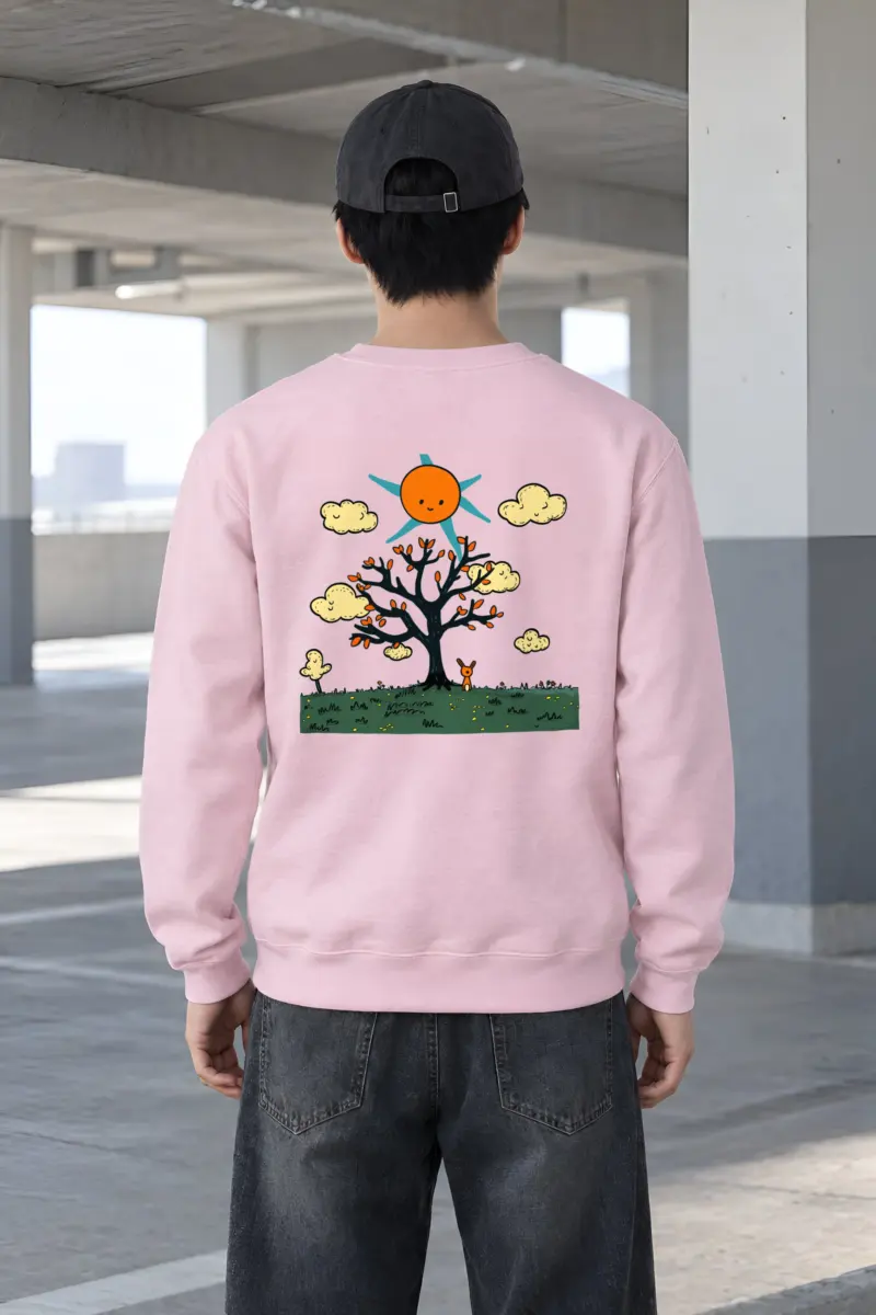 "Orange Sun Tree" Heavy Blend Unisex Crewneck Sweatshirt