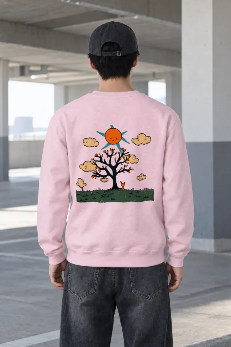 "Orange Sun Tree" Heavy Blend Unisex Crewneck Sweatshirt