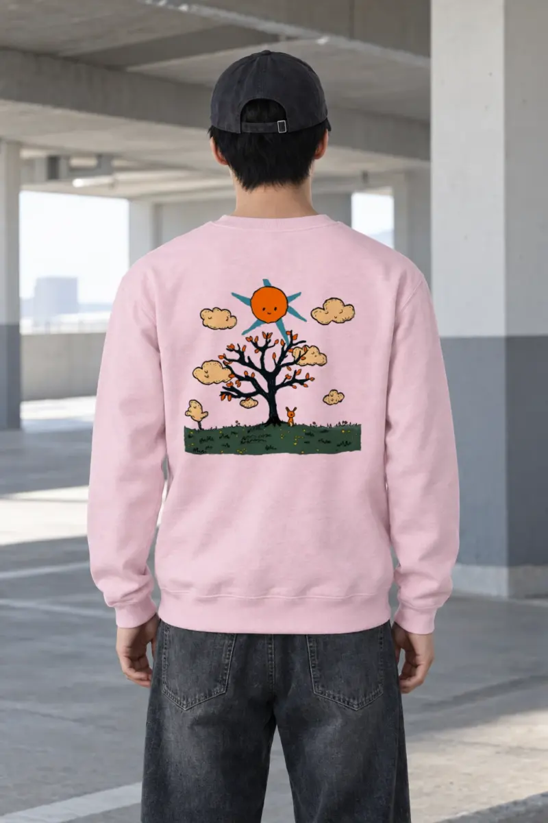 "Orange Sun Tree" Heavy Blend Unisex Crewneck Sweatshirt