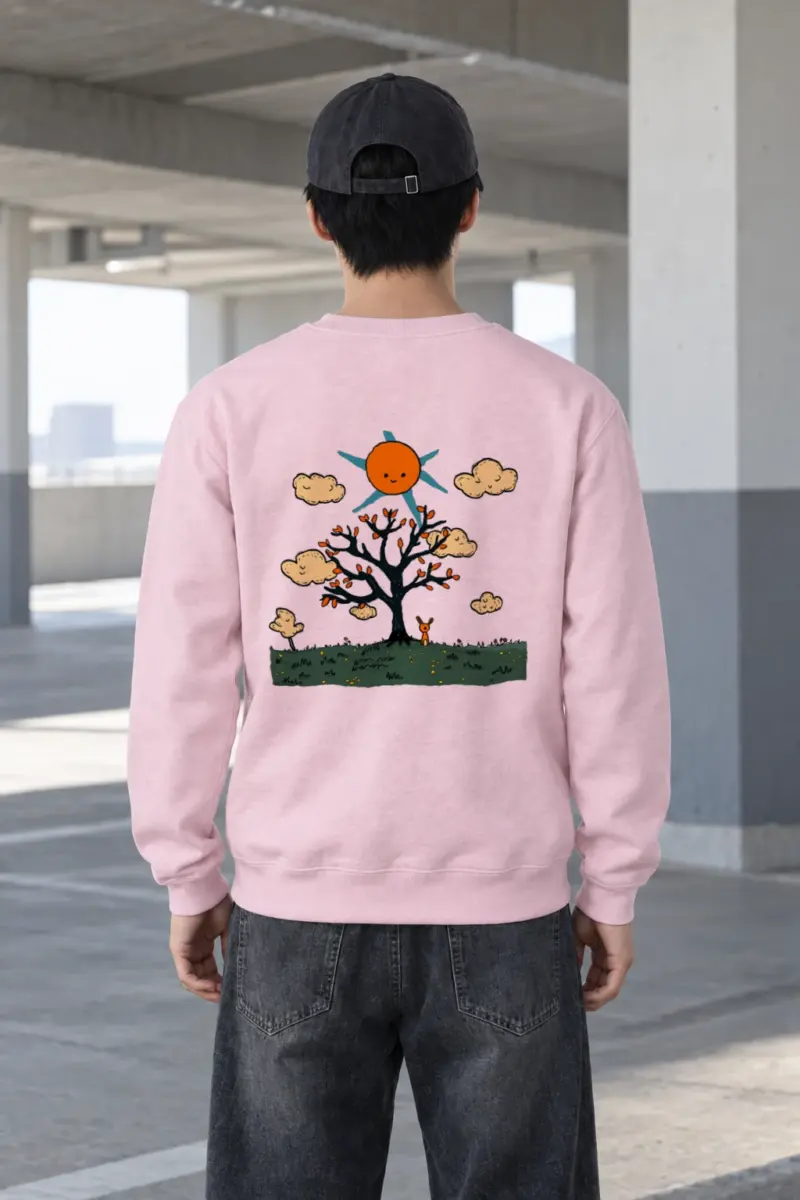 "Orange Sun Tree" Heavy Blend Unisex Crewneck Sweatshirt